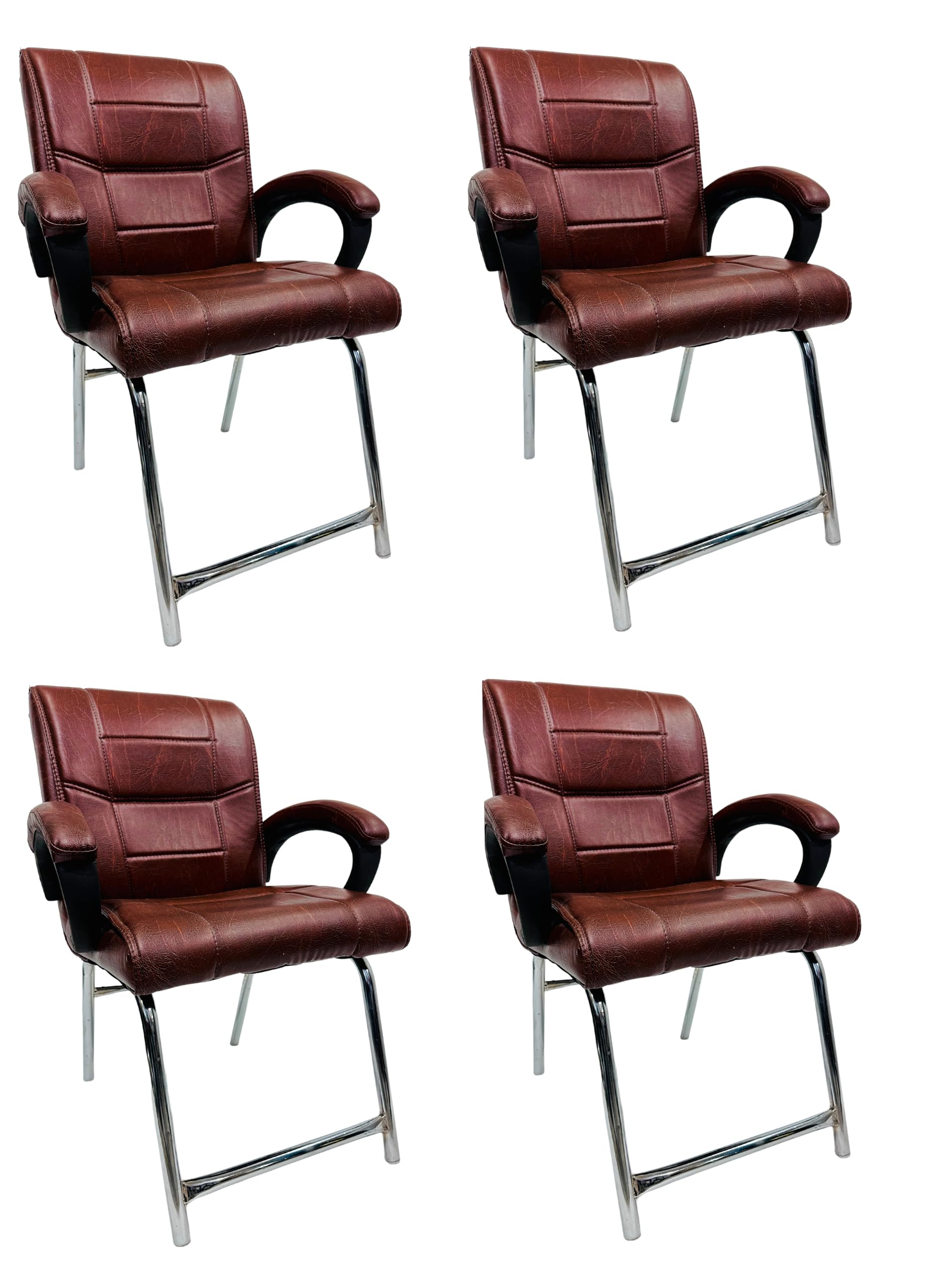 Ratison Special Director Principal Office Visitor Study Chair With Arm Rest And Cushioned Seat Back, Chair Without Wheels, Holds