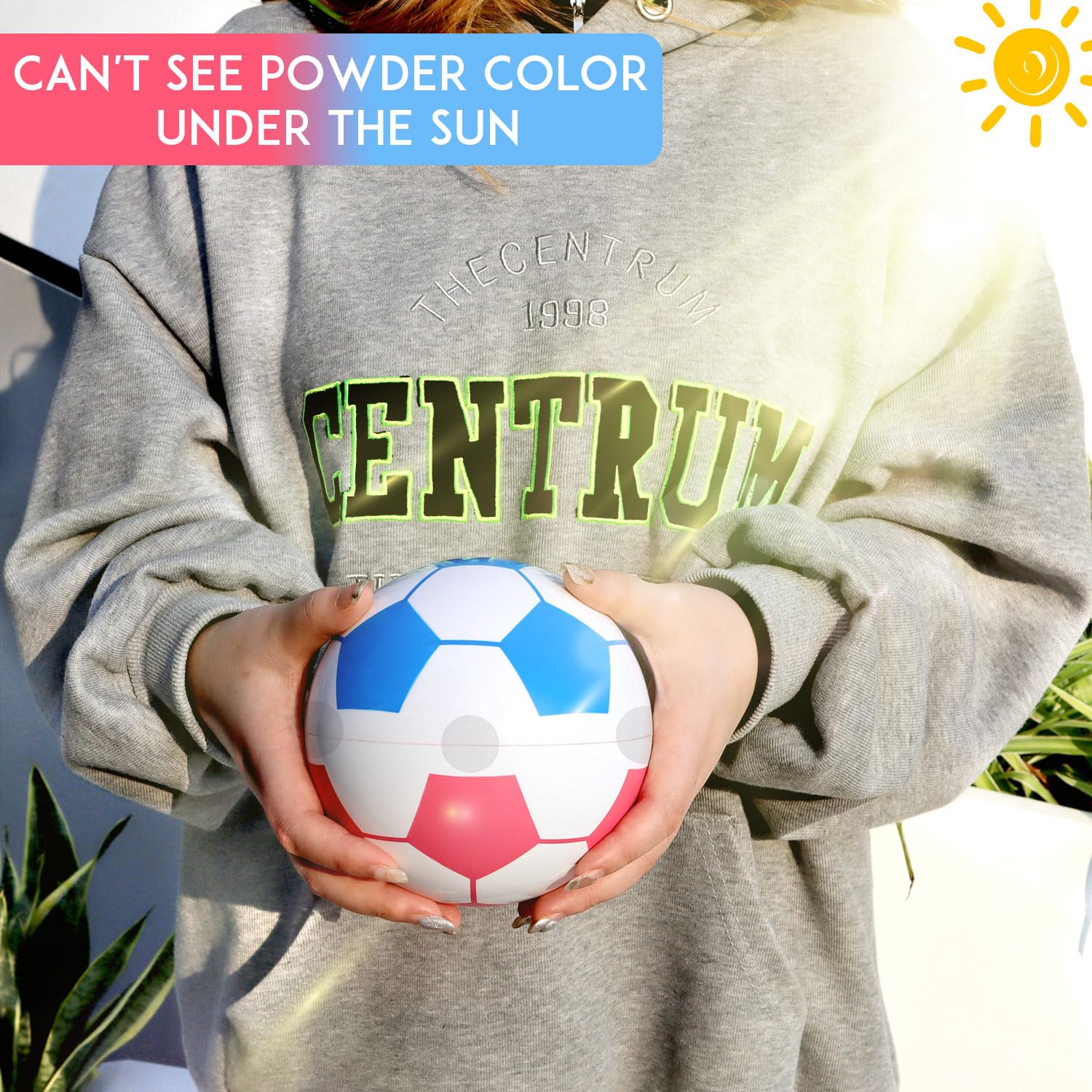 Gender Reveal Soccer Ball With Powder, Revelacion De Sexo De Bebe 2 Big Bags Of Pink And Blue Gender Reveal Powder For Boy Or Gi