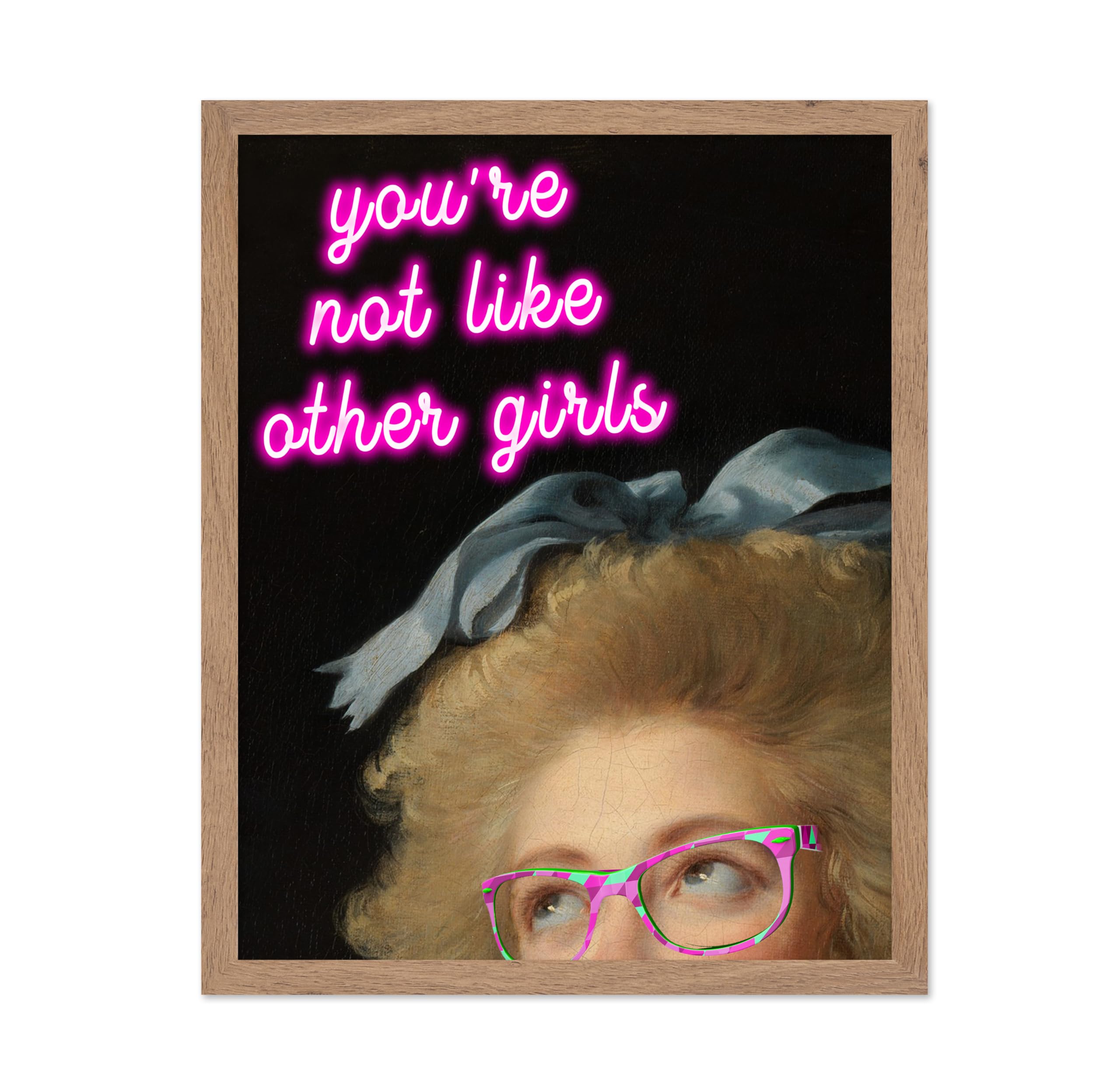 Poster Master Youre Not Like Other Girls Poster - Pink Neon Print - Altered Art - Maximalist Art - Gift for Men & Women - Pop A