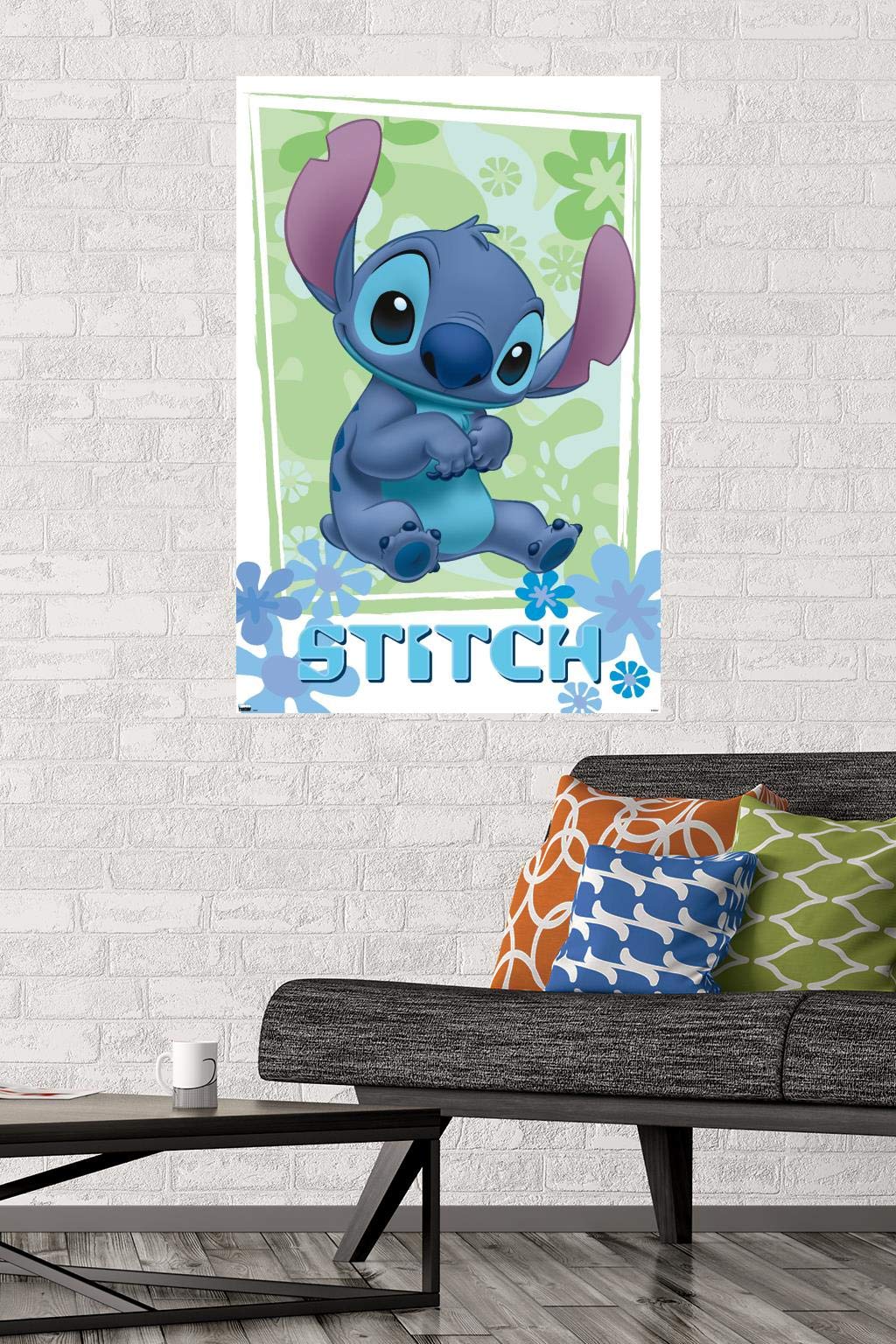 Trends International Lilo & Stitch Flowers Wall Poster, 22.375" x 34", Premium Unframed Version