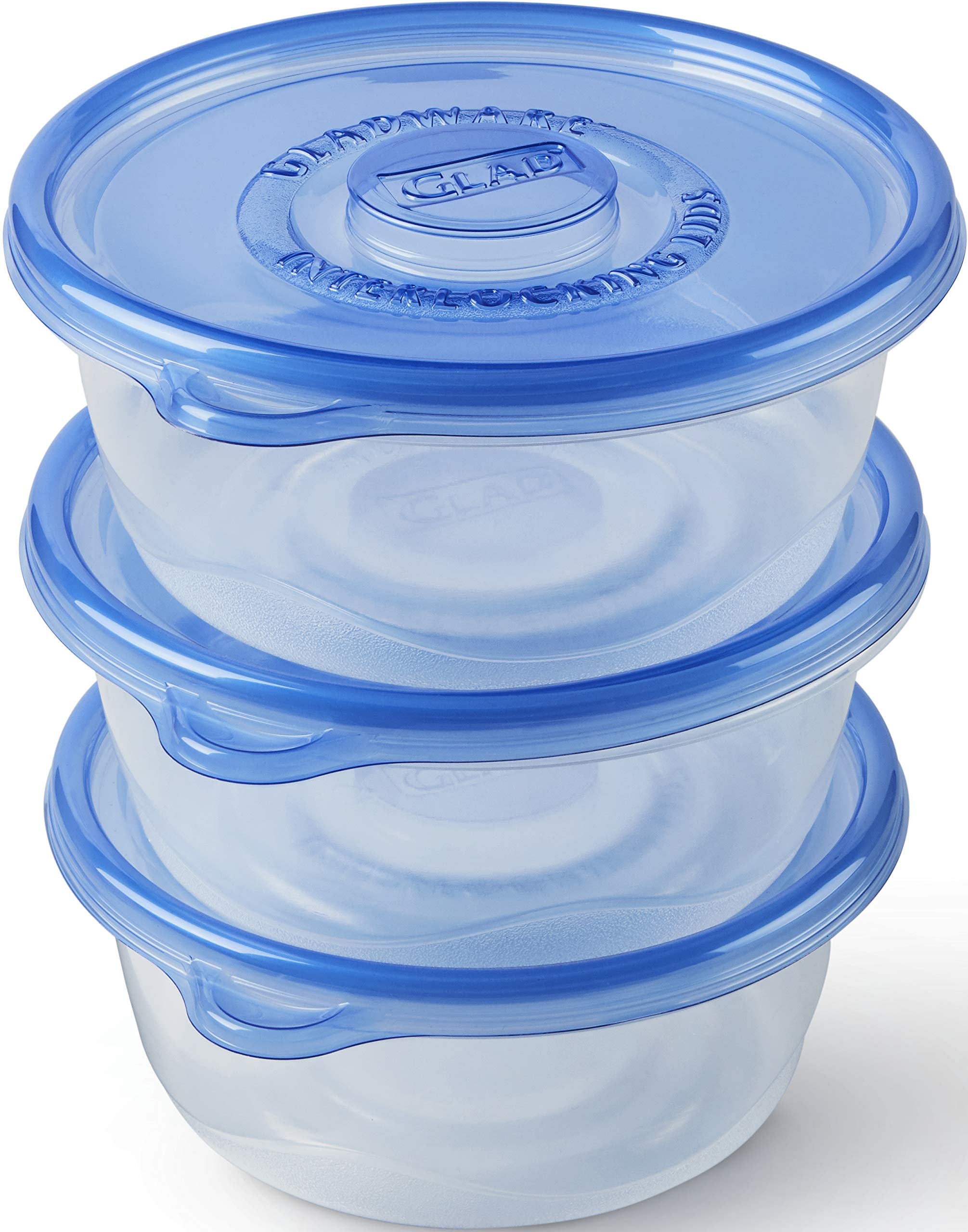 Gladware Big Bowl Food Storage Containers, Large Round Bowl Holds 48 Ounces Of Food, 3 Count Set | Glad Food Storage Containers