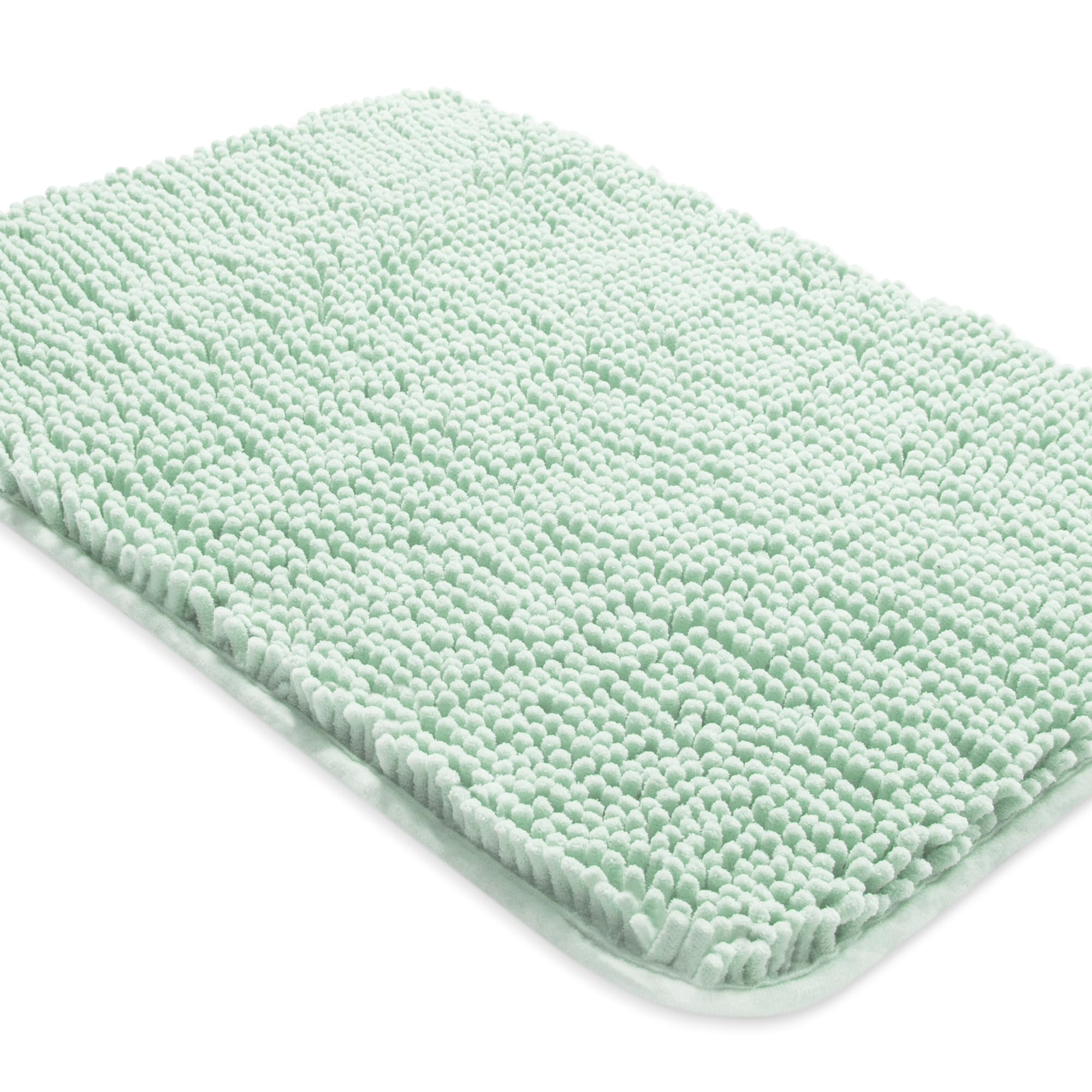 Yeaban Spa Blue Bathroom Rugs - Thick Chenille Bath Mats | Absorbent And Washable Bath Rug Non-Slip, Plush Rugs For Bathroom Flo