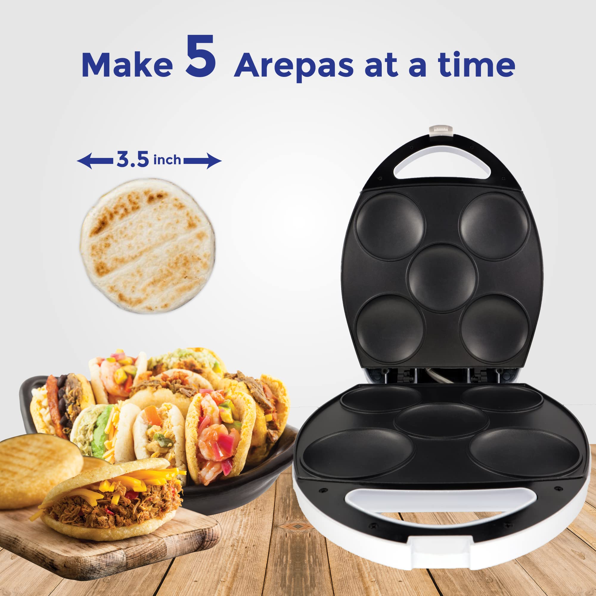 Electric Arepa Maker And Mini Pancake Maker By Starblue With Free Arepa Recipes Ebook - Quick And Making 5 Venezuela And Colombi