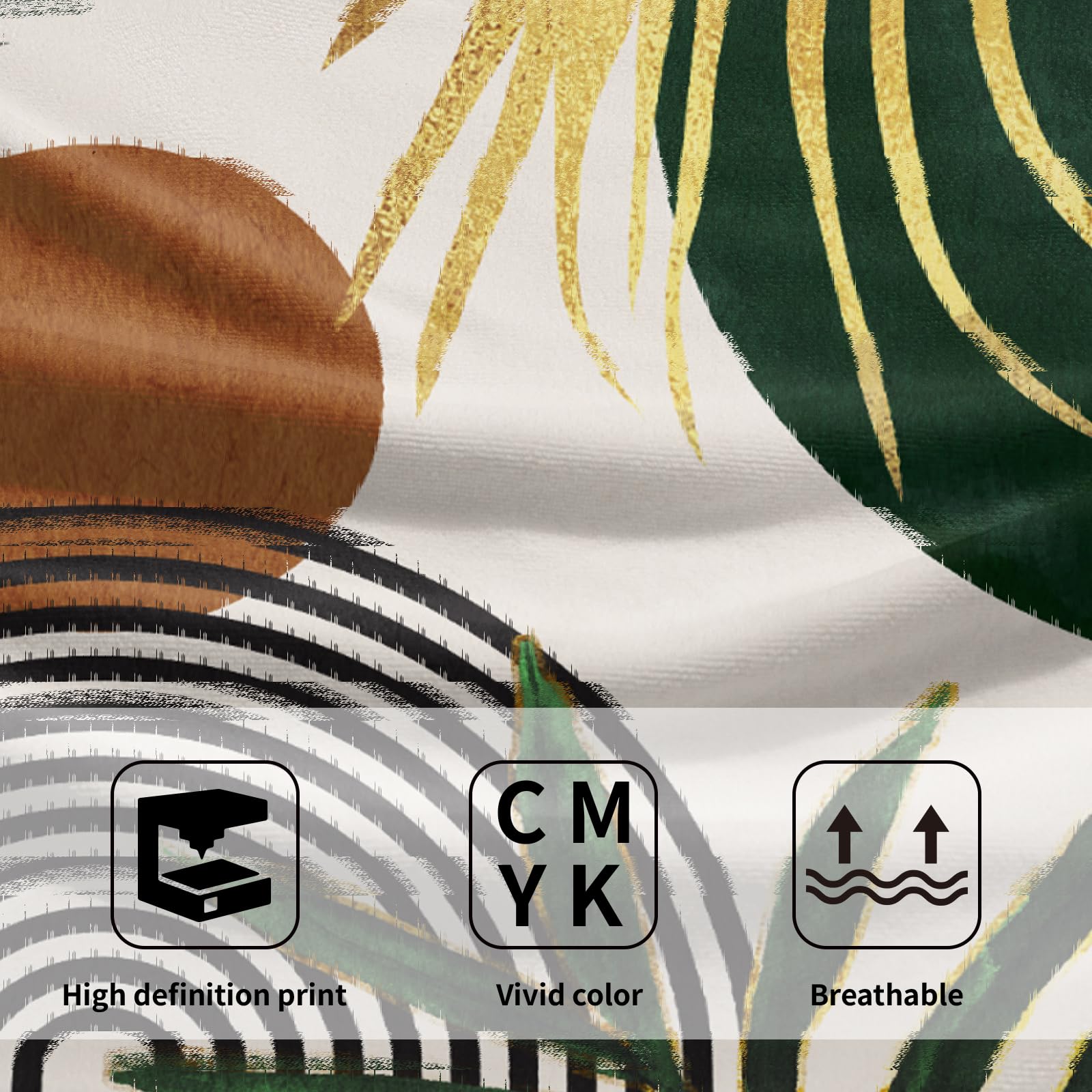 Boho Leaves Hand Towels Mid Century Fingertip Towel Set Of 2 Soft Kitchen Dish Towels Decorative Bathroom Towels For Bath Guest