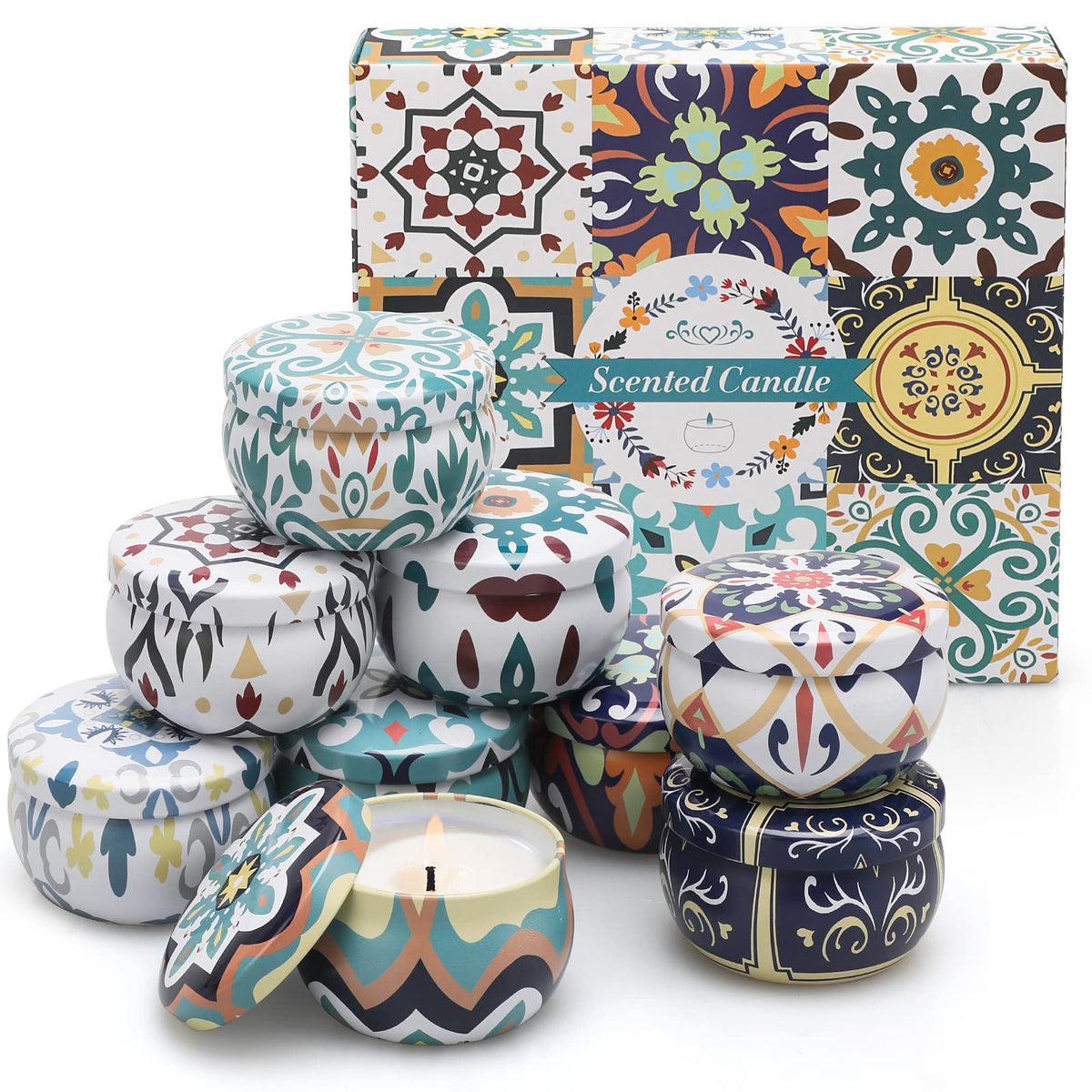 Scented Candles Gifts for Women, 9 Pack Candles for Home Scented, Soy Scented Candles for Home, Aromatherapy Candle Gifts Set fo
