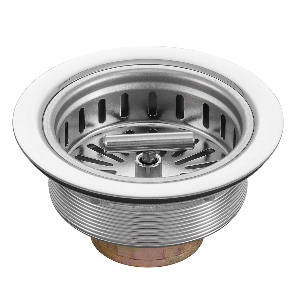 Kone 3-1/2 Inch Kitchen Sink Drain Strainer Assembly Made By All Stainless Steel With Strainer Basket/Drain Stopper, Replacement