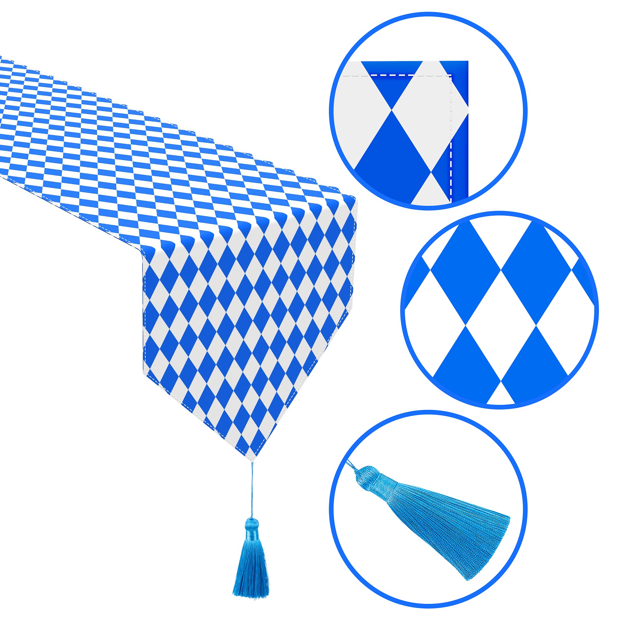 Table Runner Dresser Scarves For Table Dinner Holiday Party (Oktoberfest Diamond, 2)