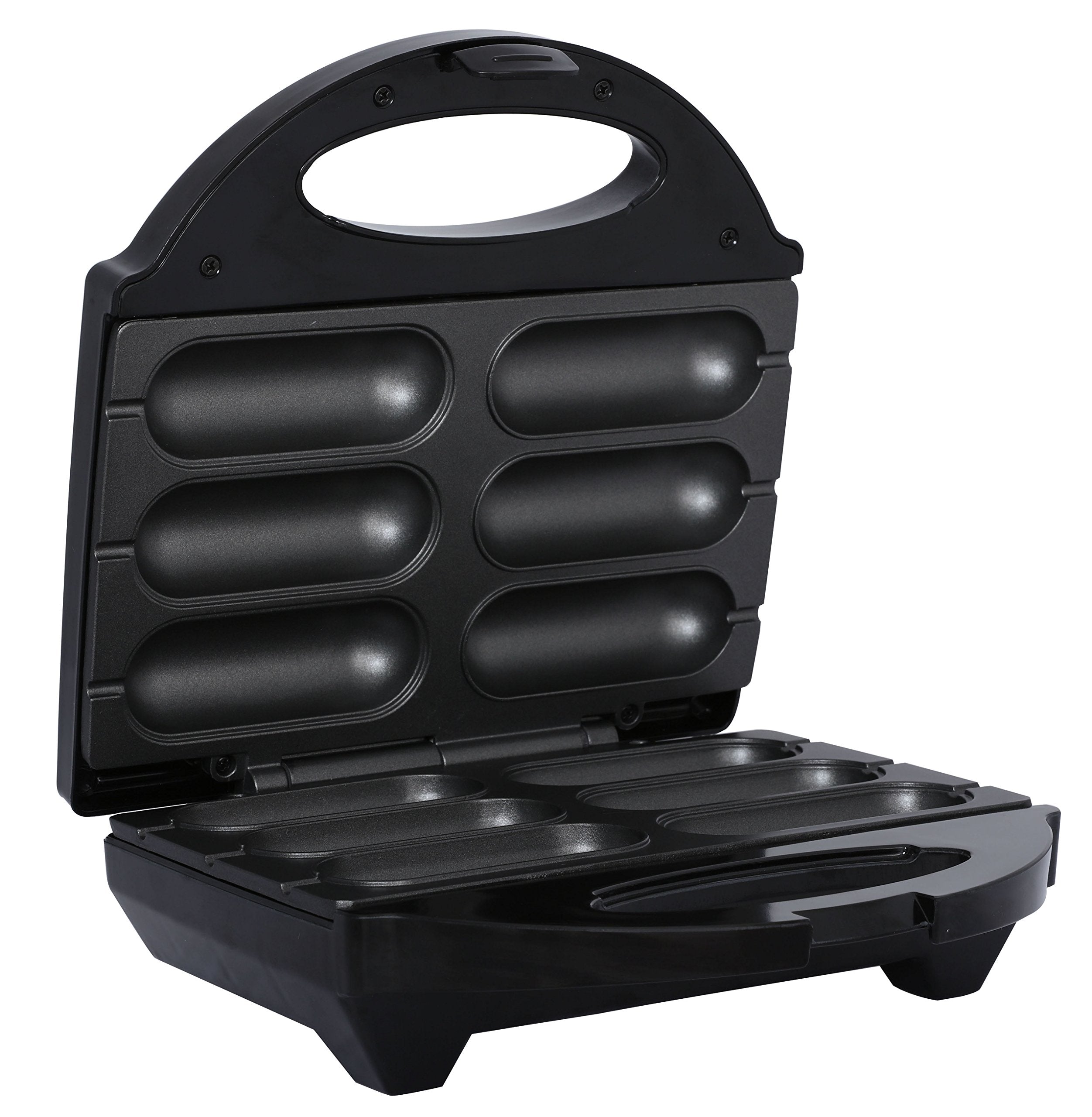 Brentwood Ts-601S Non-Stick 6 Mini Corn Dog Maker, Stainless Steel, Silver, 5X10X10