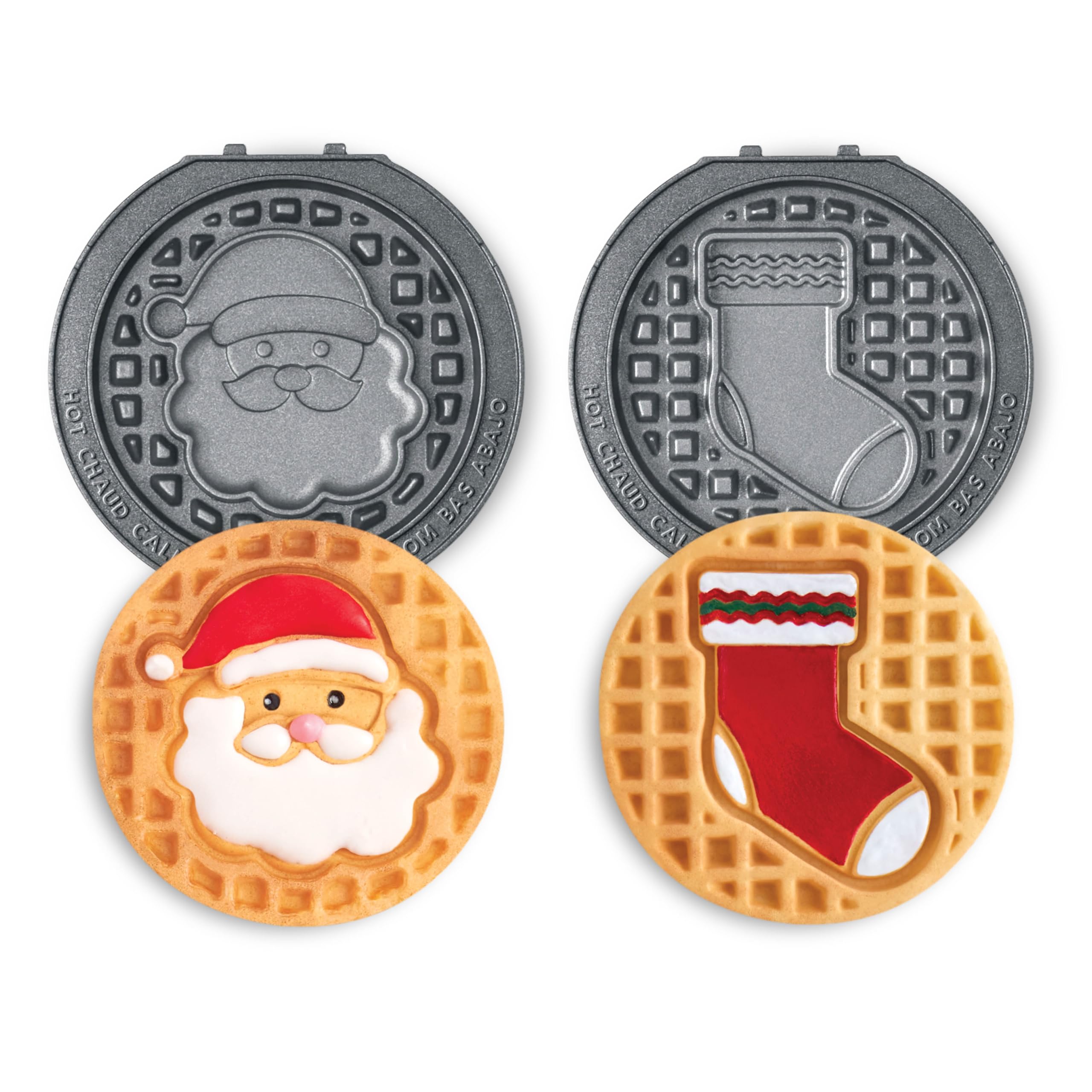 DASH Removable Plate 2-Pack for the MultiMaker Mini Maker System (Santa, Stocking)