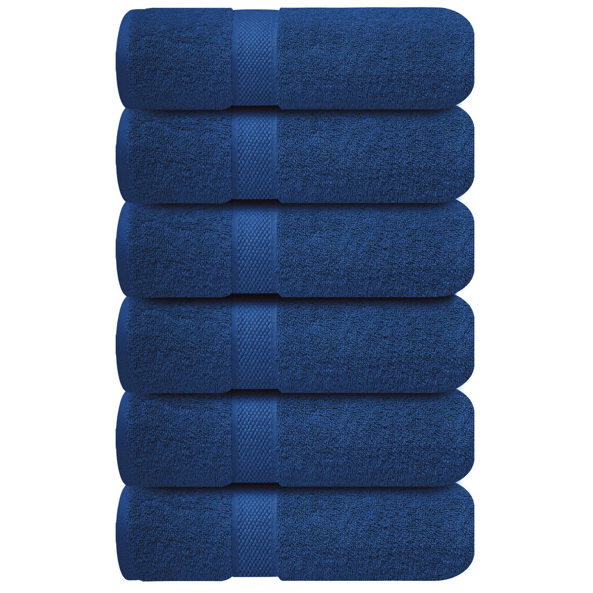 Infinitee Xclusives 100% Cotton Hand Towels For Bathroom - Ultra-Soft & Highly Absorbent, 6-Pack, Gym, Spa & Hotel |Tranquil Nav