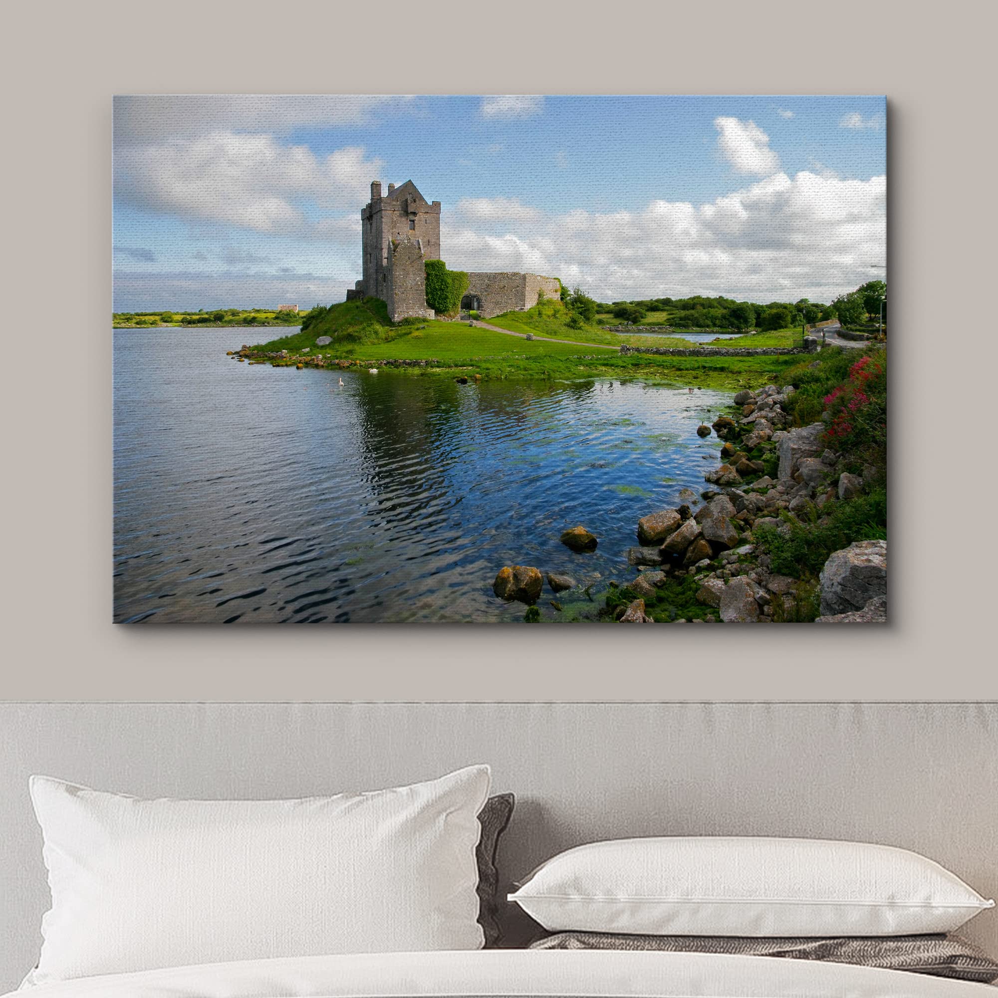Wall26 Canvas Print Wall Art View Of Dunguaire Castle In Galway Ireland Nature Wilderness Photography Realism Chic Scenic Colorf