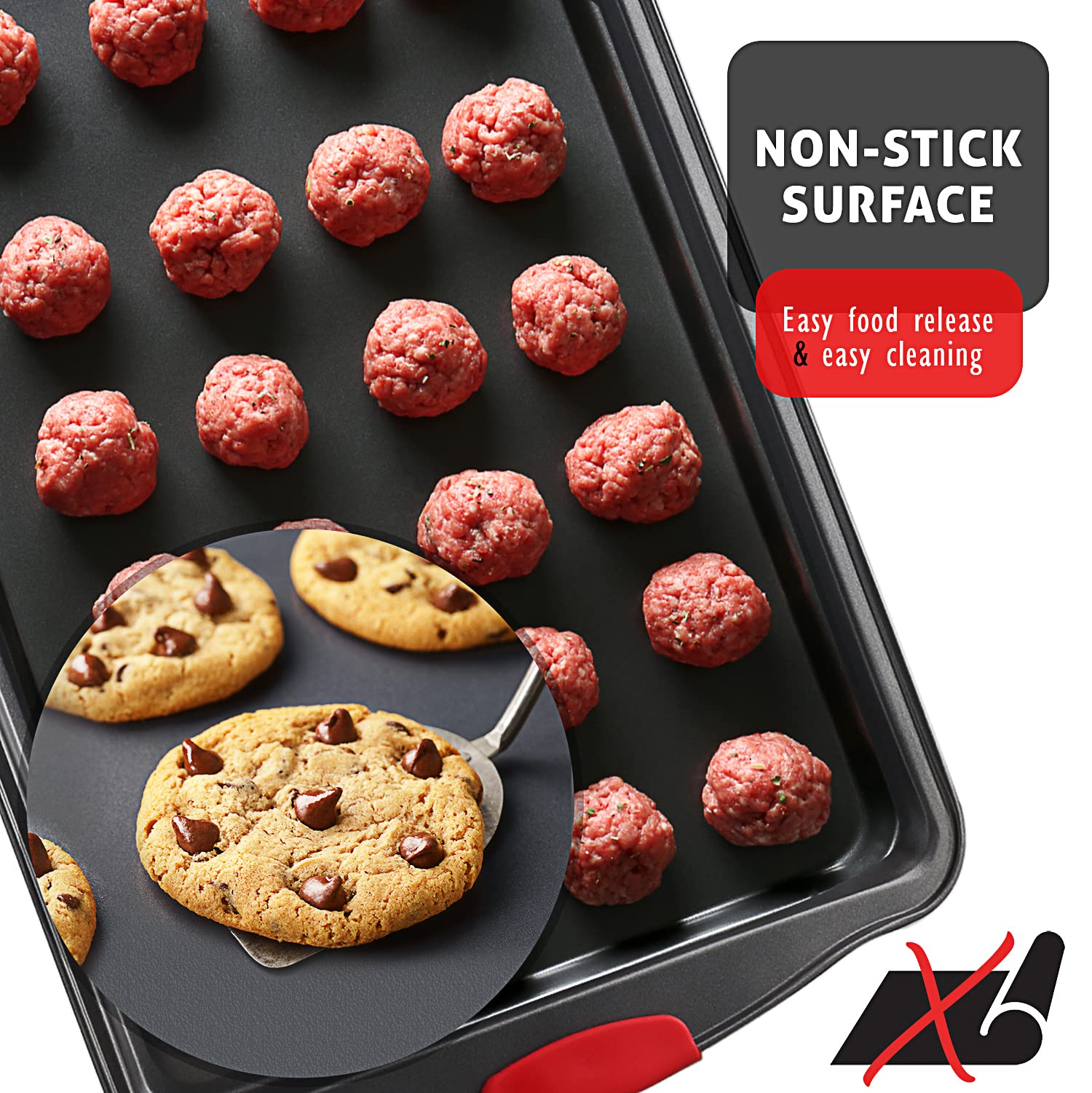 Baking Pan Set, 15 Piece Premium Nonstick Bakeware Sets Bpa Free, Cookie Sheets Nonstick Steel Baking Sheets For Oven With Muffi