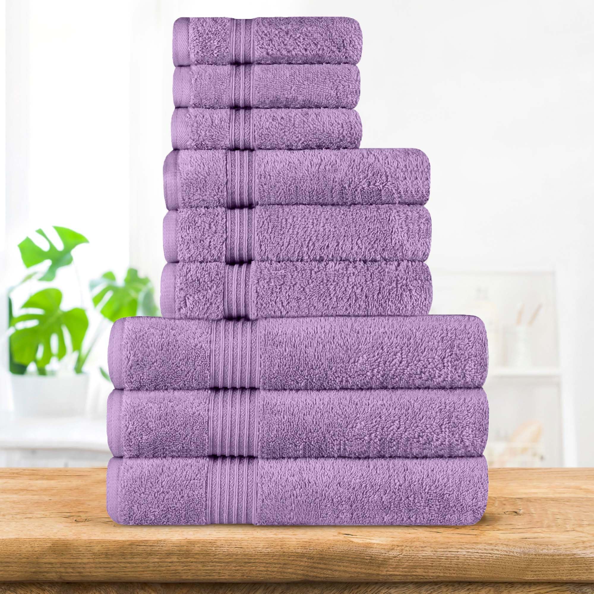 Superior Egyptian Cotton 9-Piece Towel Set, Assorted Towels For Home Bathroom, Guest Bath Decor Essentials, Includes 3 Bath, 3 H
