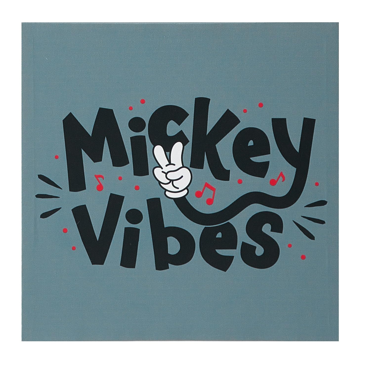 Idea Nuova Disney Mickey Mouse Retro 4 Pack Canvas Wall Art Set,Childrens Wall Hanging D  Cor,Each Piece 12''X12''