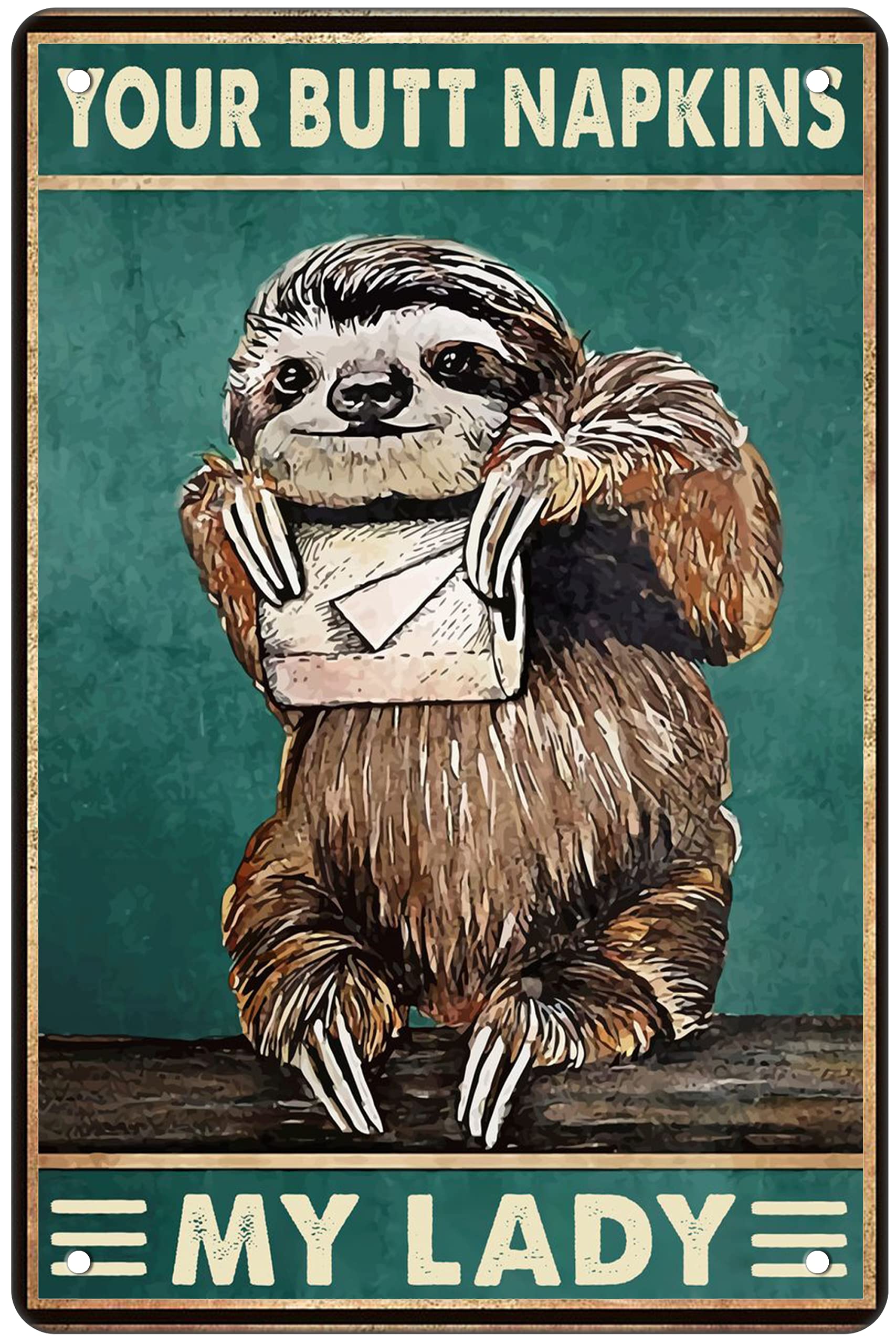 Funny Sloth Wall Decor Sign Sloth Bathroom Sign Gothic Decor Medieval Decor Sloth Wall Decor Sloth Wall Art Poster Retro Poster