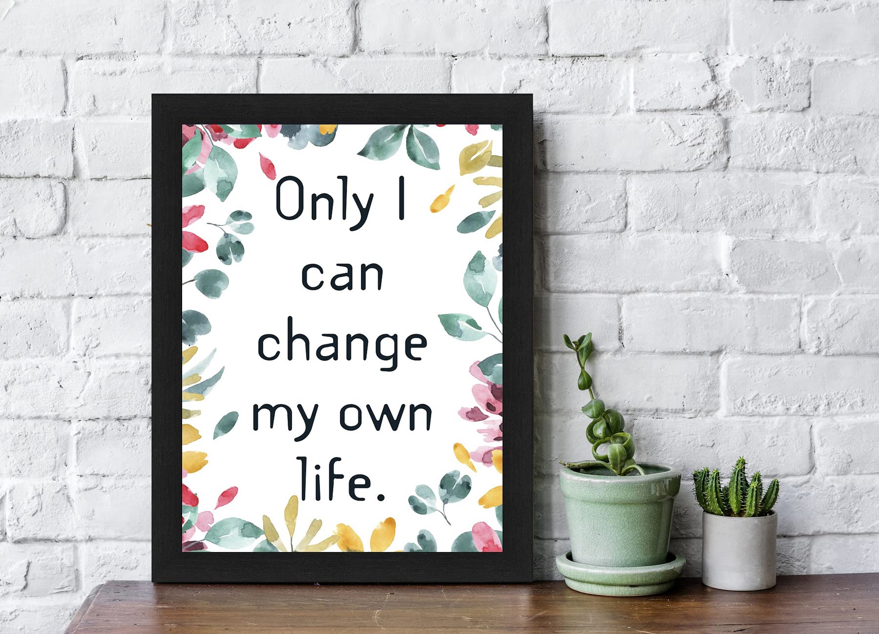 Interio Crafts Change Motivational Wall Frames - Inspirational Quotes Wall Frames For Home/Office Wall Decor (Size 13X10 Inches,