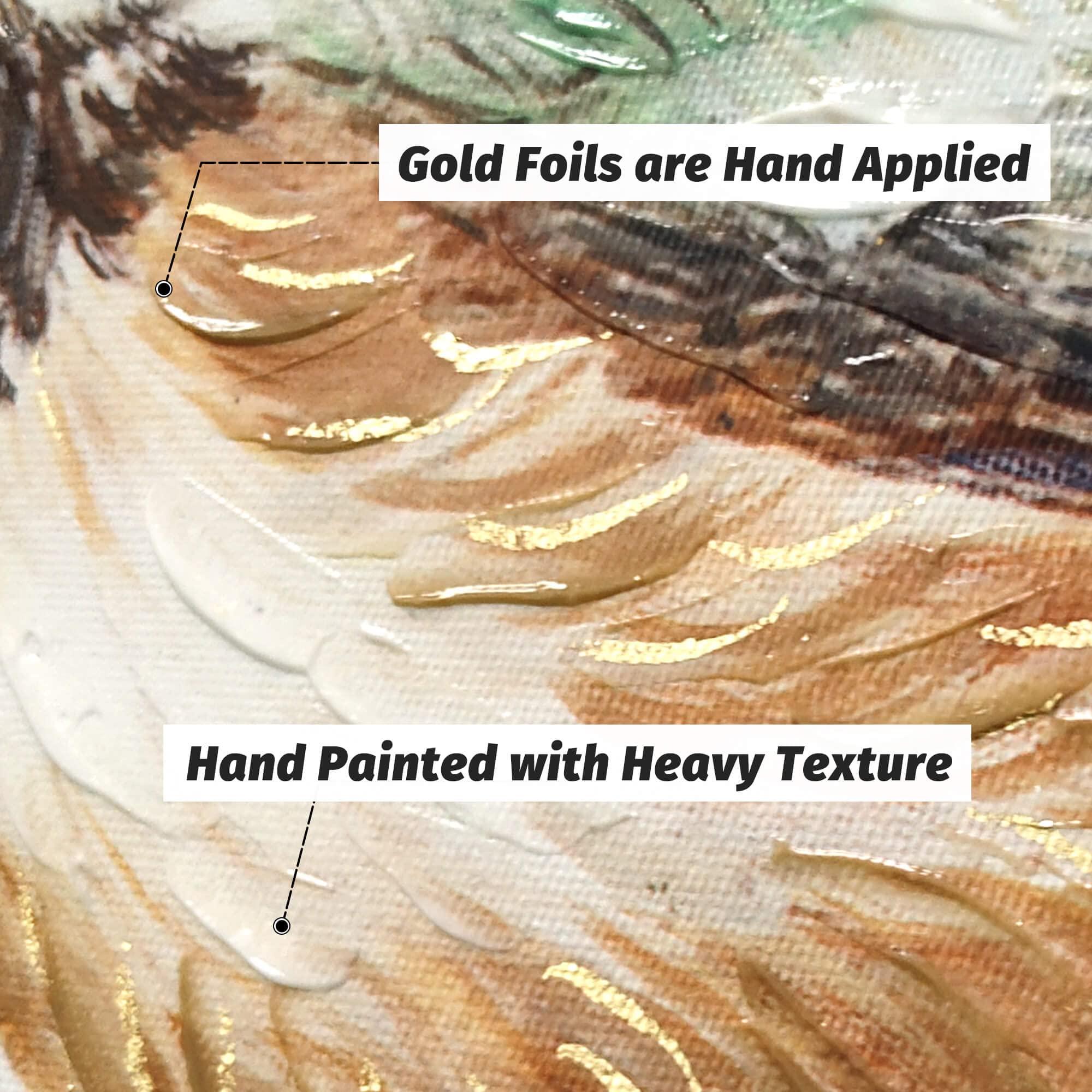 Bird Art Canvas Picture Painting - Colorful Birds On Reed Branch Vintage Wall Print Abstract Rustic Hummingbird Artwork Textured