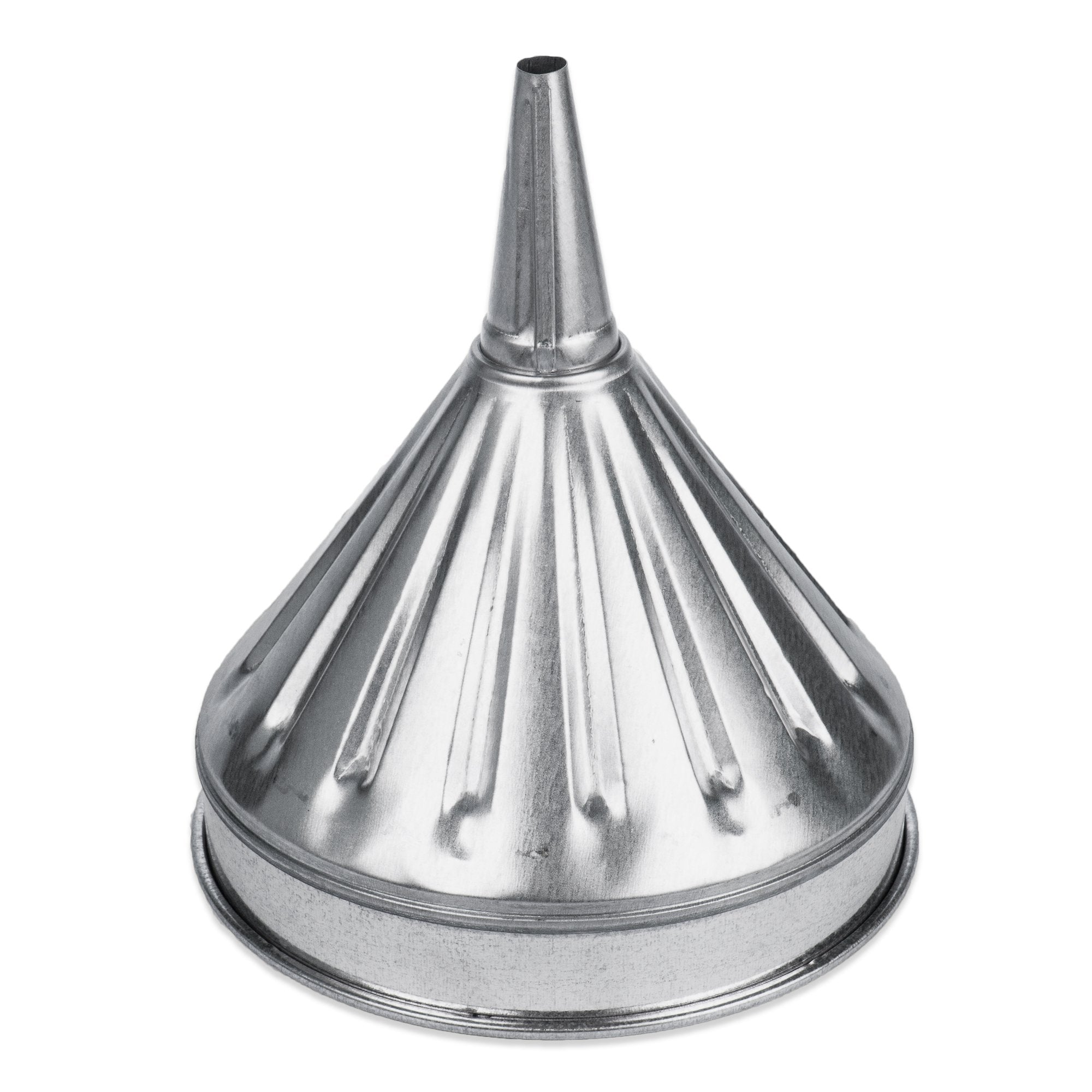 Wirthco 94475 Funnel King (3 Quart, 8'' Center Spout Funnel With Removable Brass Strainer Screen, Galvanized, Heavy Duty)