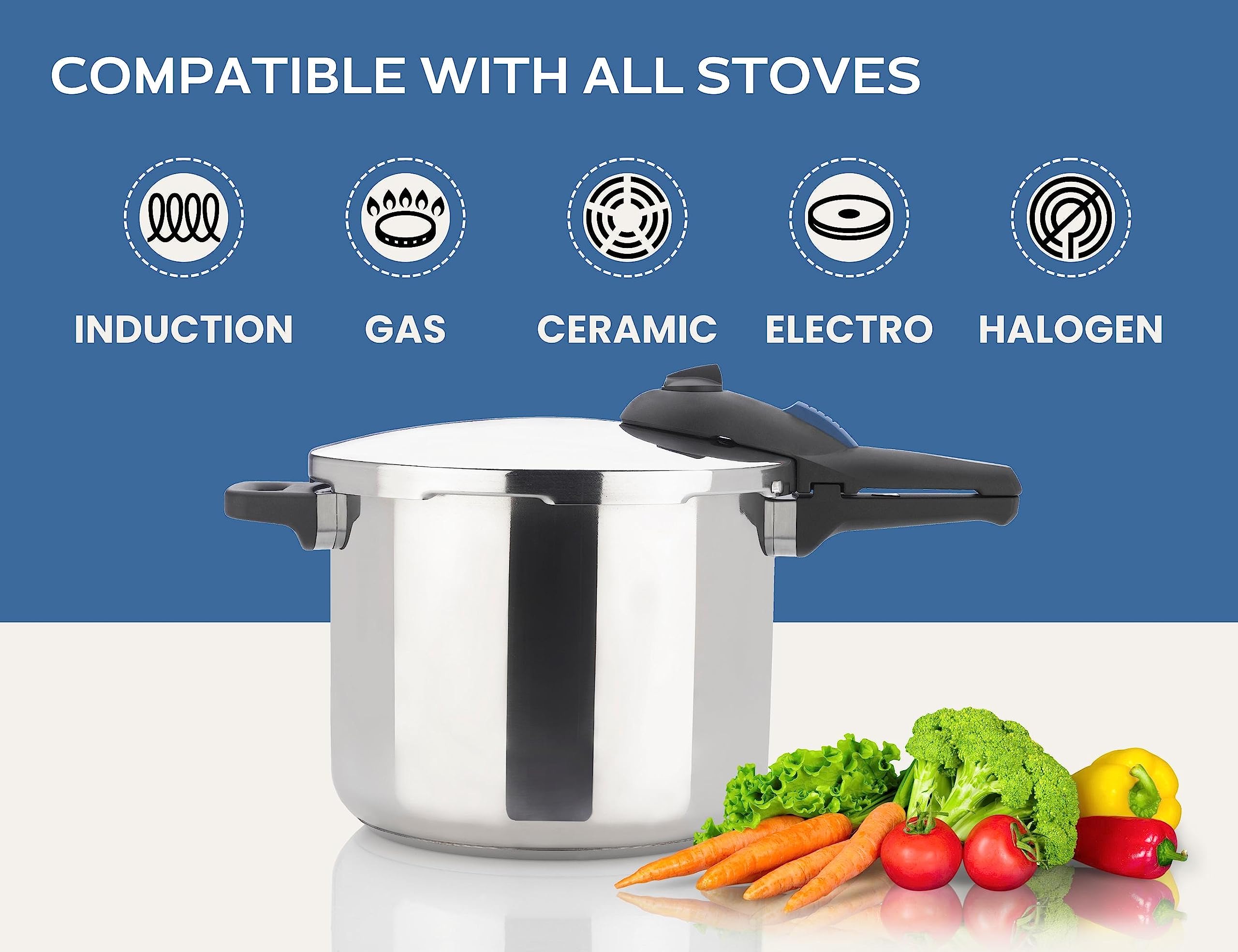 Zavor ZPot 10 Quart 15-PSI Pressure Cooker and Canner - Polished Stainless Steel (ZCWSP03)