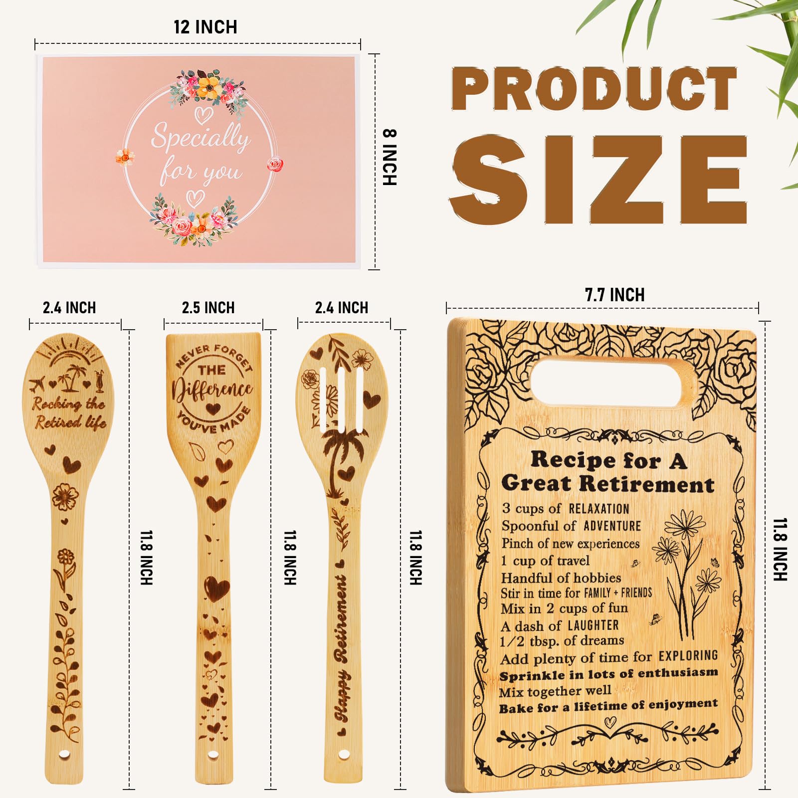 Retirement Gifts for Woman 2025, Cutting Board Set Retrement Gift for Women, Coworker Leaving Gift Going Away Gift Farewell Gift