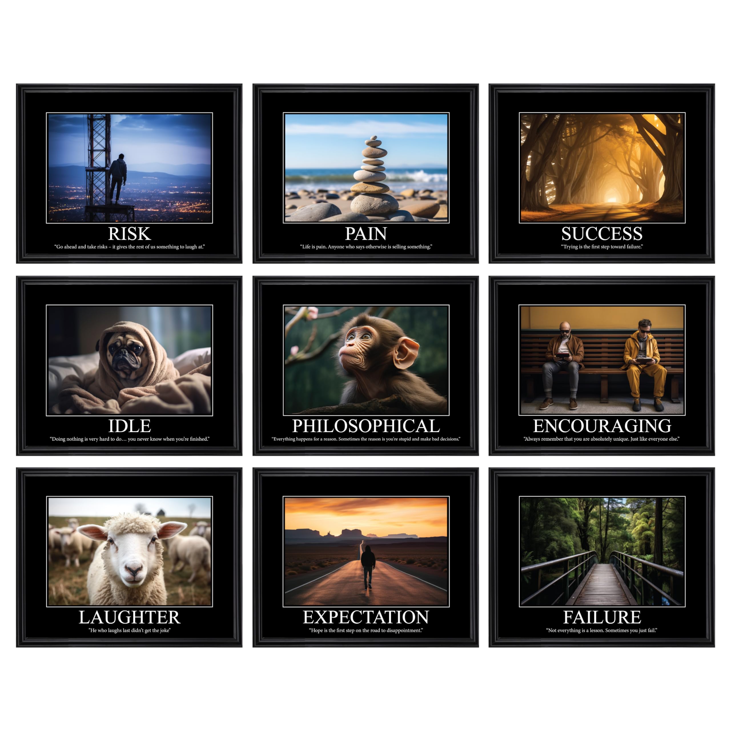 97 Decor Funny Demotivational Poster For Office - Sarcastic Motivational Wall Art Print, Ironic Inspirational Posters, Snarky Qu