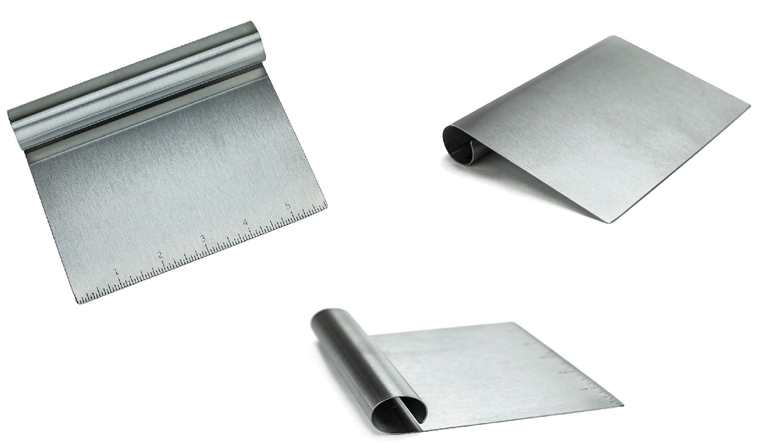 Stainless Steel Food Scraper And Chopper Large Griddle Spatula Kitchen Tool Gadget By Merry Bird