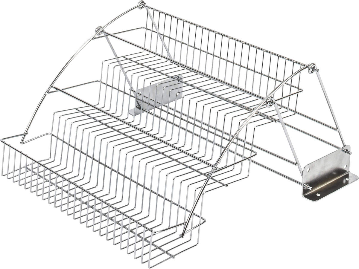 Hardware Resources 3-Tier Pull Down Spice Rack - Chrome-Finished Steel Retractable Organizer for Spice Bottles & Seasoning Jars