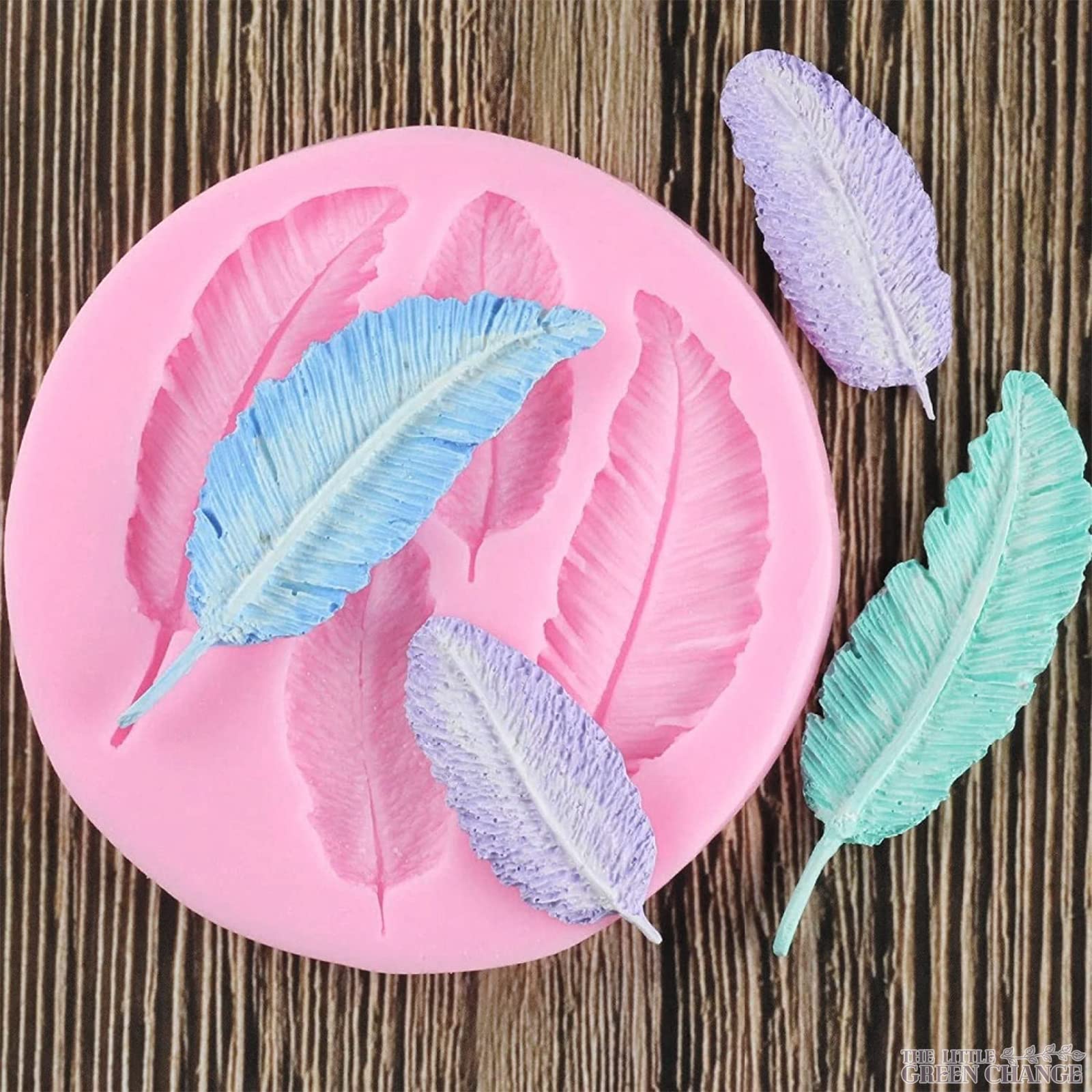 Feather Candy Molds For Baking - Pink Candy Molds Silicone Soap Molds For Clay Crafting Feather Mold Fondant Silicon Molds For S