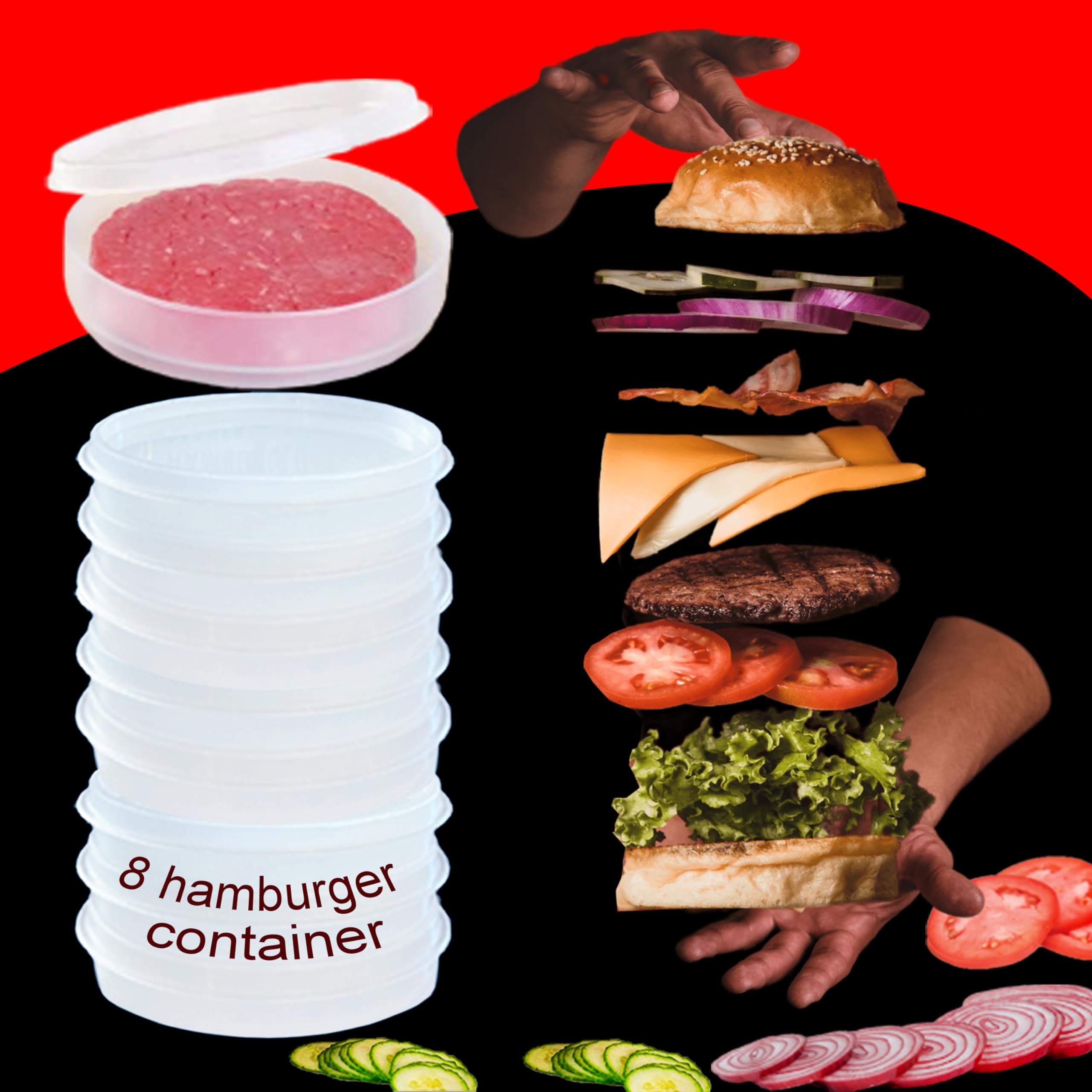 Hamburger Containers Are A Kitchen Essential, A Must-Have For Hamburger Lovers: Organize Your Kitchen Space, Simplify Meal Prep,