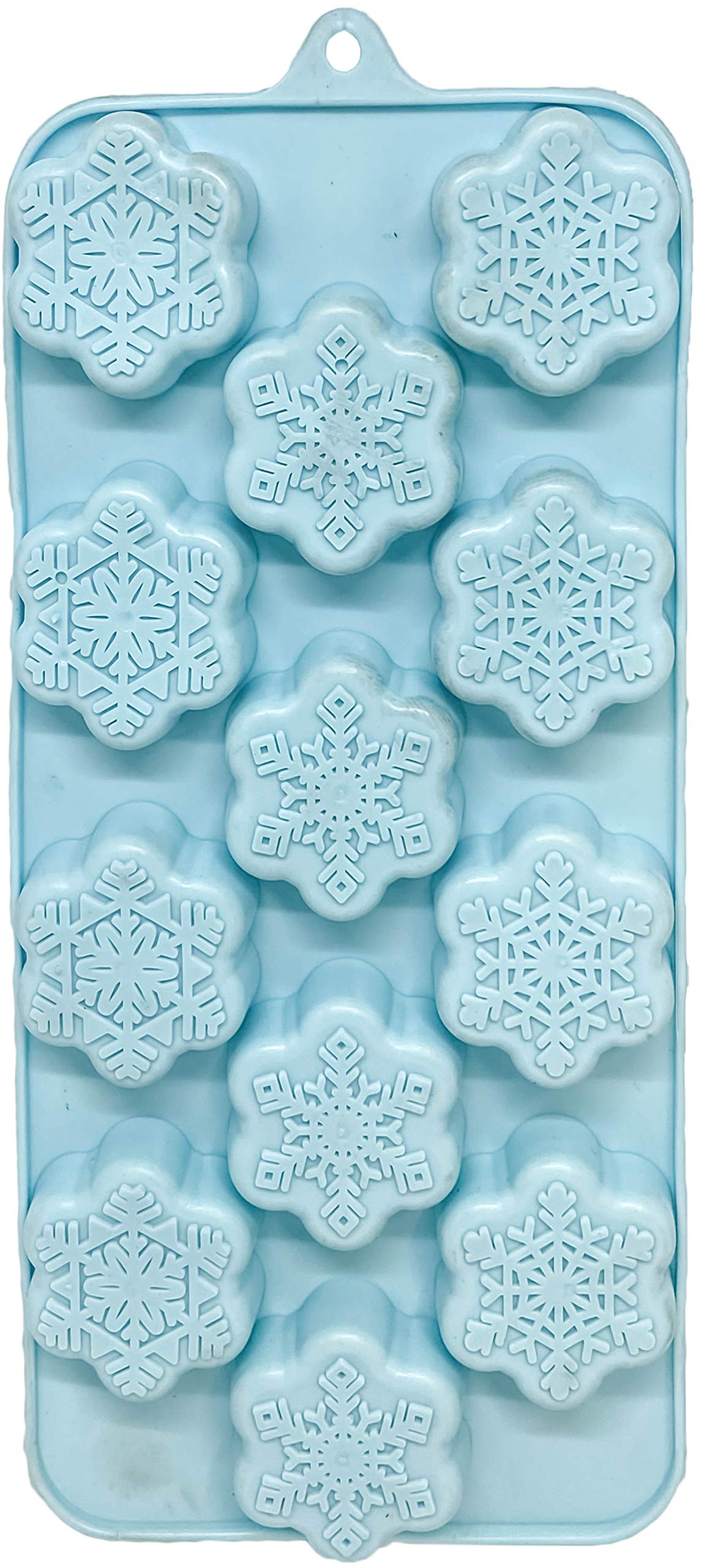 Set Of 3 Holiday Christmas Shaped Silicone Ice Cube Soap Making Trays/Molds - Gingerbread Men/Candy Canes, Snowflakes & Christma