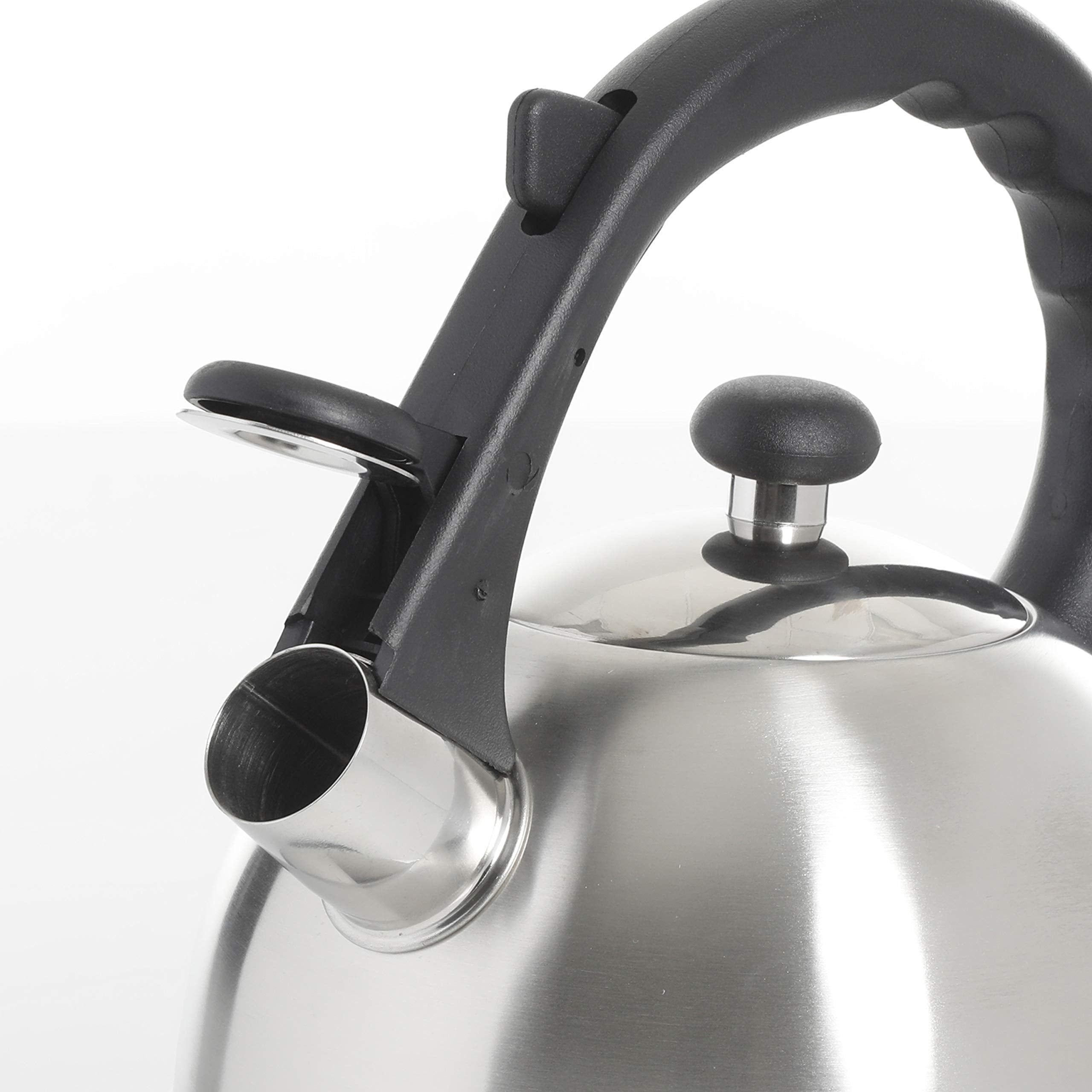 Mr Coffee Claredale Stainless Steel Whistling Tea Kettle  2.2-Quart  Brushed Satin