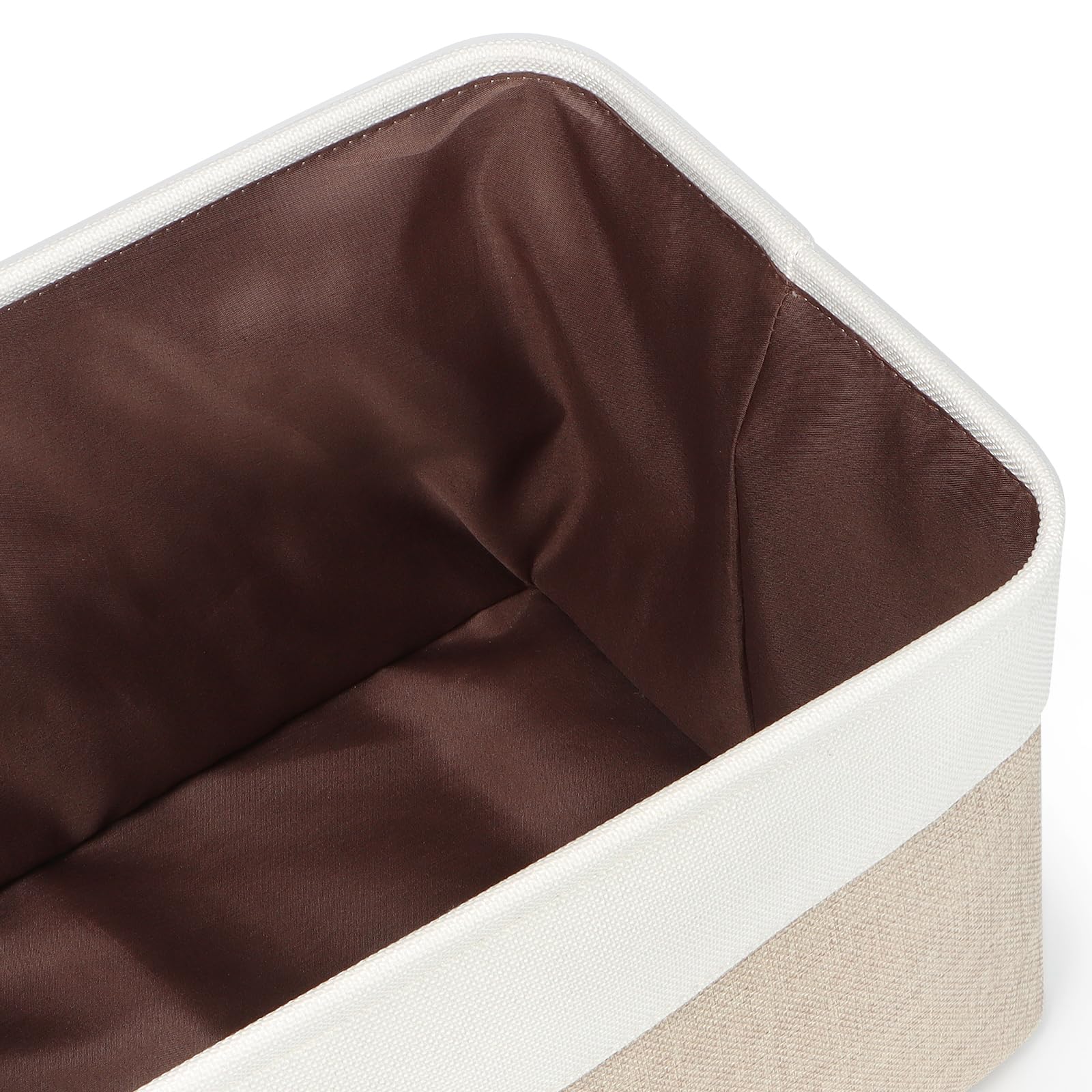 Kntiwiwo Large Fabric Foldable Storage Bin 17'' X 11.8'' X 9.8'' Storage Baskets With Handle Large Cube Storage Boxes For Closet