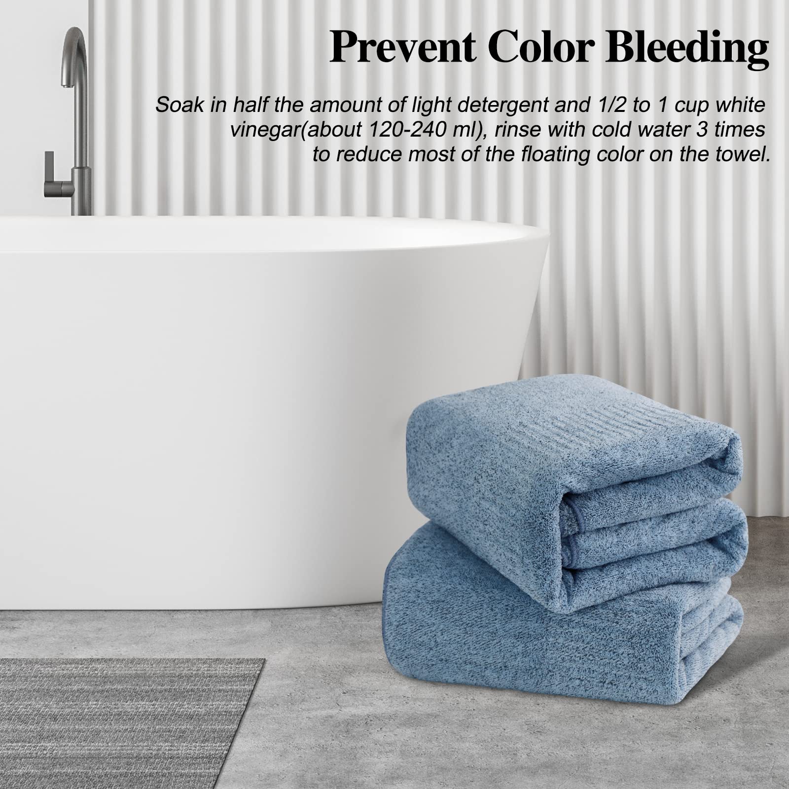 SEISSO Bath Towels  Large Bathroom Towel 35 x 63 Inches  Bamboo Viscose Ultra Absorbent Soft Towels  Jumbo Bath Sheets Towels for Adults  Multipurpose Use for Beach  Pool  Gym  Light Blue(2 Pack)
