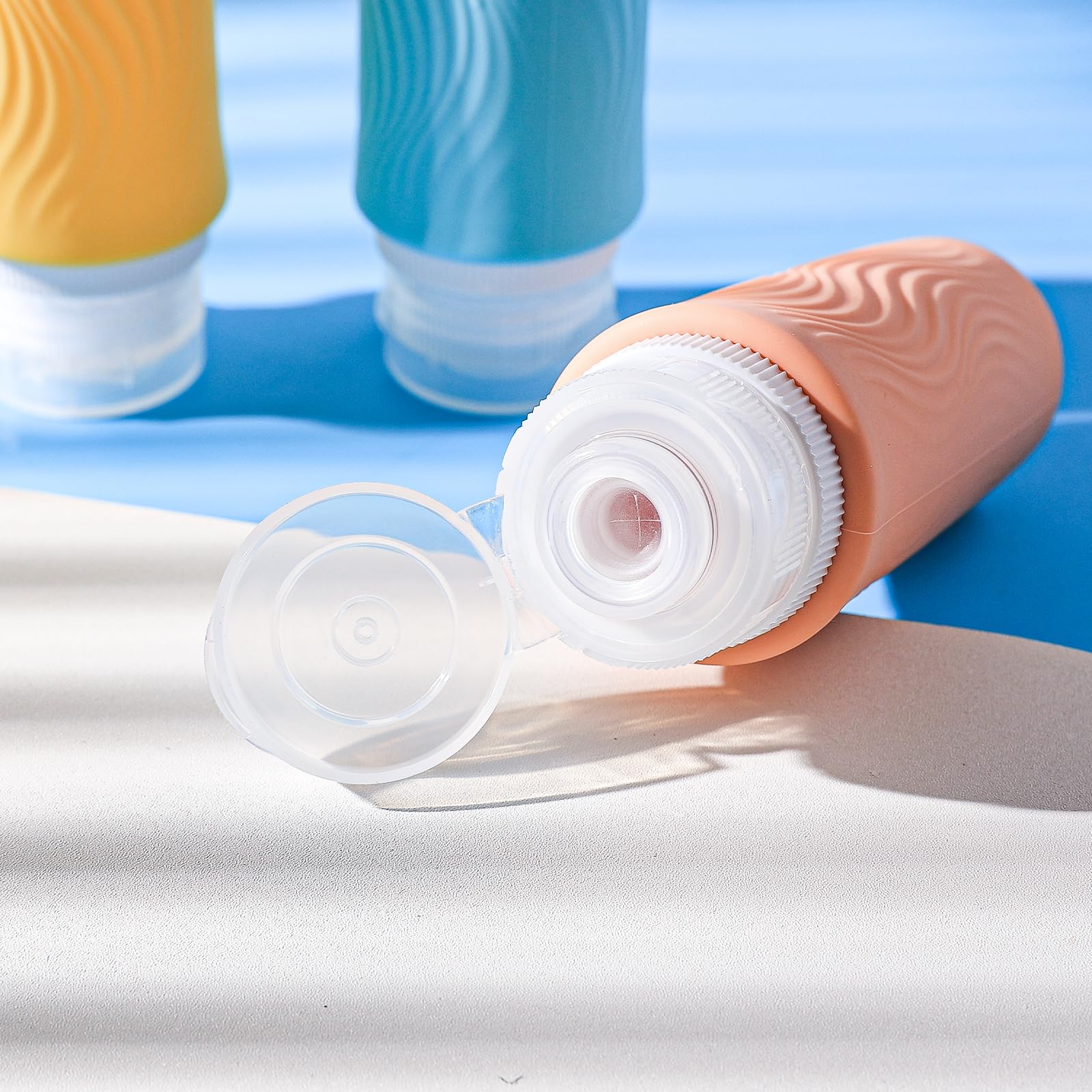 Kuangre Travel Bottles For Toiletries, Tsa Approved 3Oz Portable Travel Bottles, Bpa Free Leak Proof Squeezable Silicone Travel