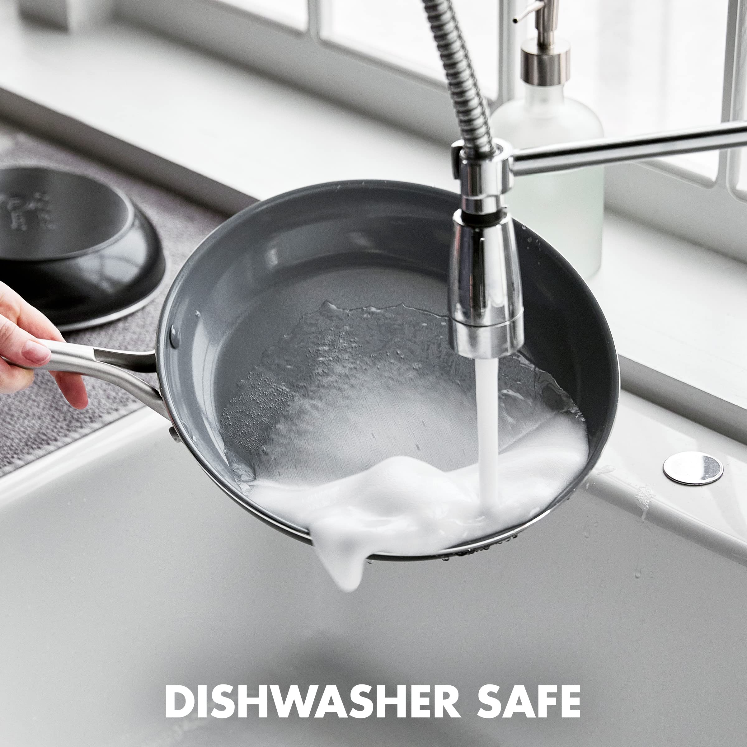 Greenpan Swift Healthy Ceramic Nonstick, 10'' Frying Pan Skillet, Stainless Steel Handle, Pfas-Free, Dishwasher Safe, Oven Safe,