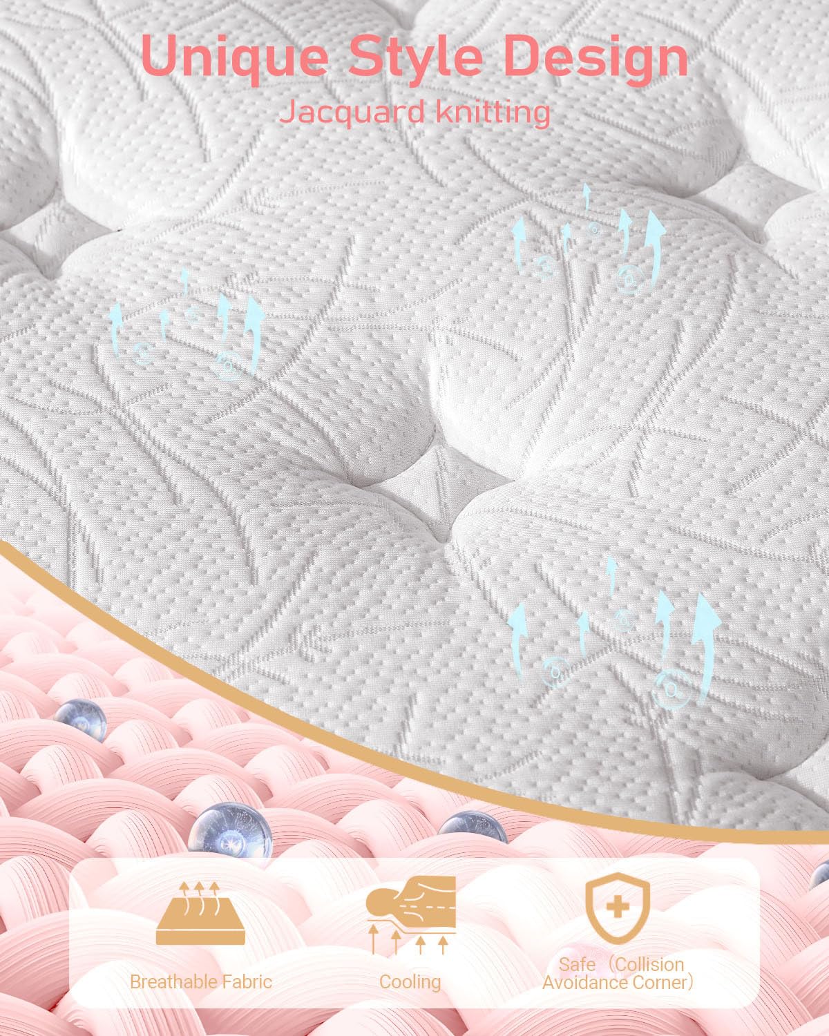 Legacyamerhome Twin Mattress, 10In Twin Size Hybrid Mattresses In A Box, With Gel Memory Foam, Pocket Springs For Motion Isolati