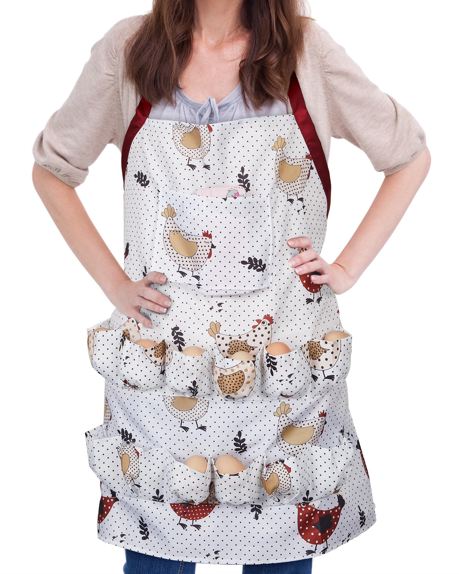 Chicken Egg Collecting Apron Hen Duck Goose Eggs Holder Aprons Chicken Egg Apron For Fresh Eggs Egg Adjustable Gathering Apron W