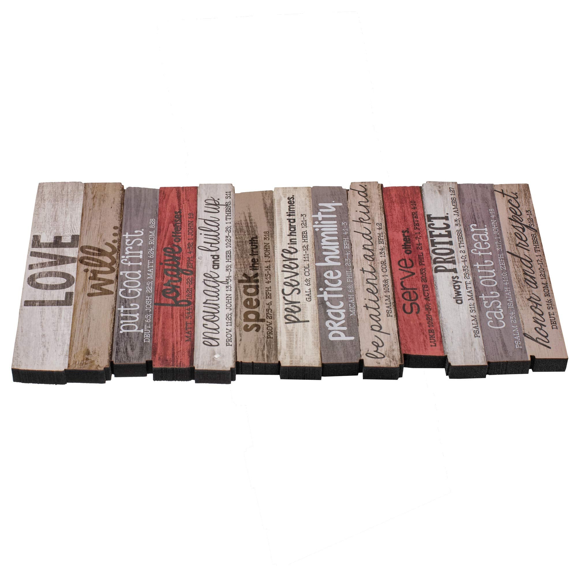 Lighthouse Christian Products Love Will Put God First Rustic Stacked Pallet 5 X 10 Wood Plaque