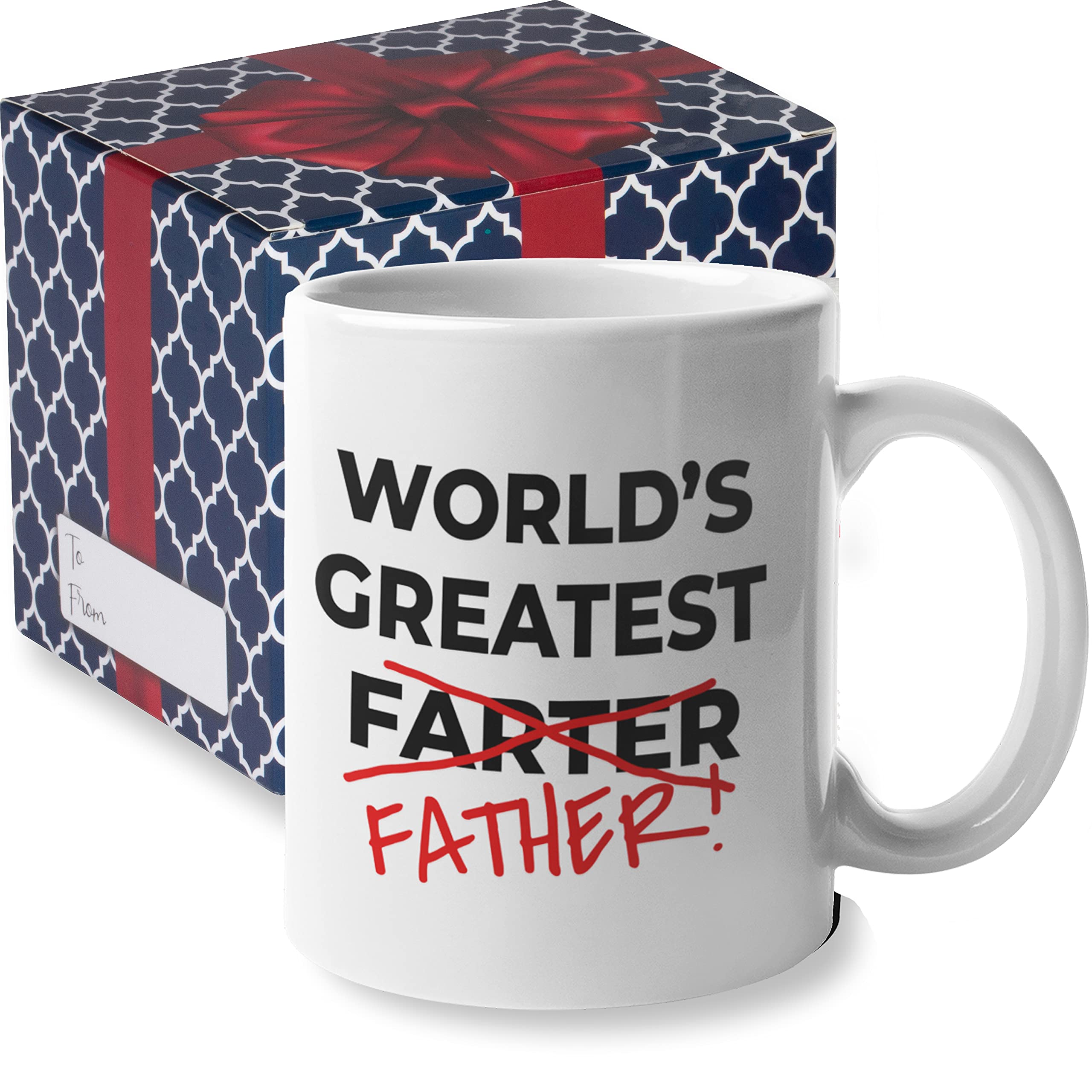 Worlds Greatest Farter Funny Fathers Day Coffee Mug | Best Farter Ever Coffee Cup  Funny Fathers Day Mugs from Son Daughter Ki