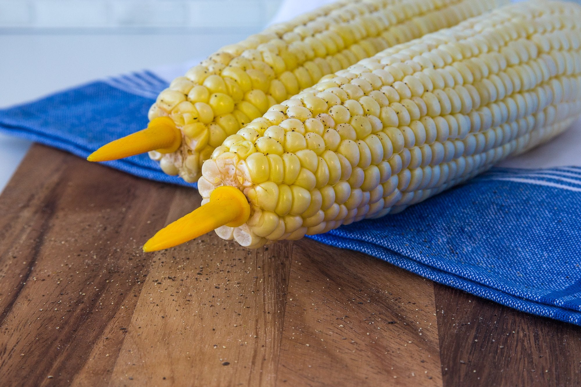 Fox Run Stainless Steel And Plastic, Corn Holder Set Of 6, Yellow
