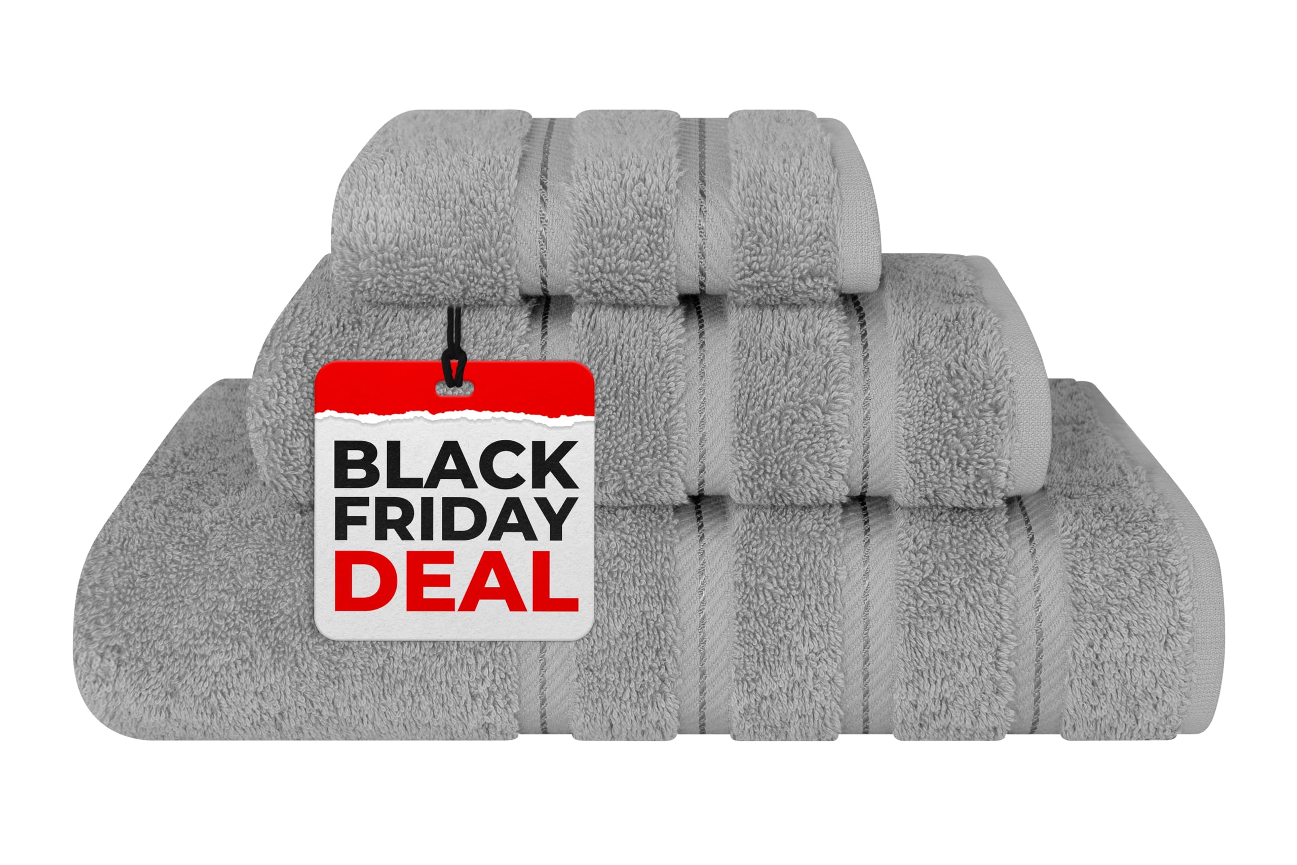 American Soft Linen Luxury 3 Piece Towel Sets, 1 Bath Towel 1 Hand Towel 1 Washcloth, 100% Turkish Cotton Towels For Bathroom, G