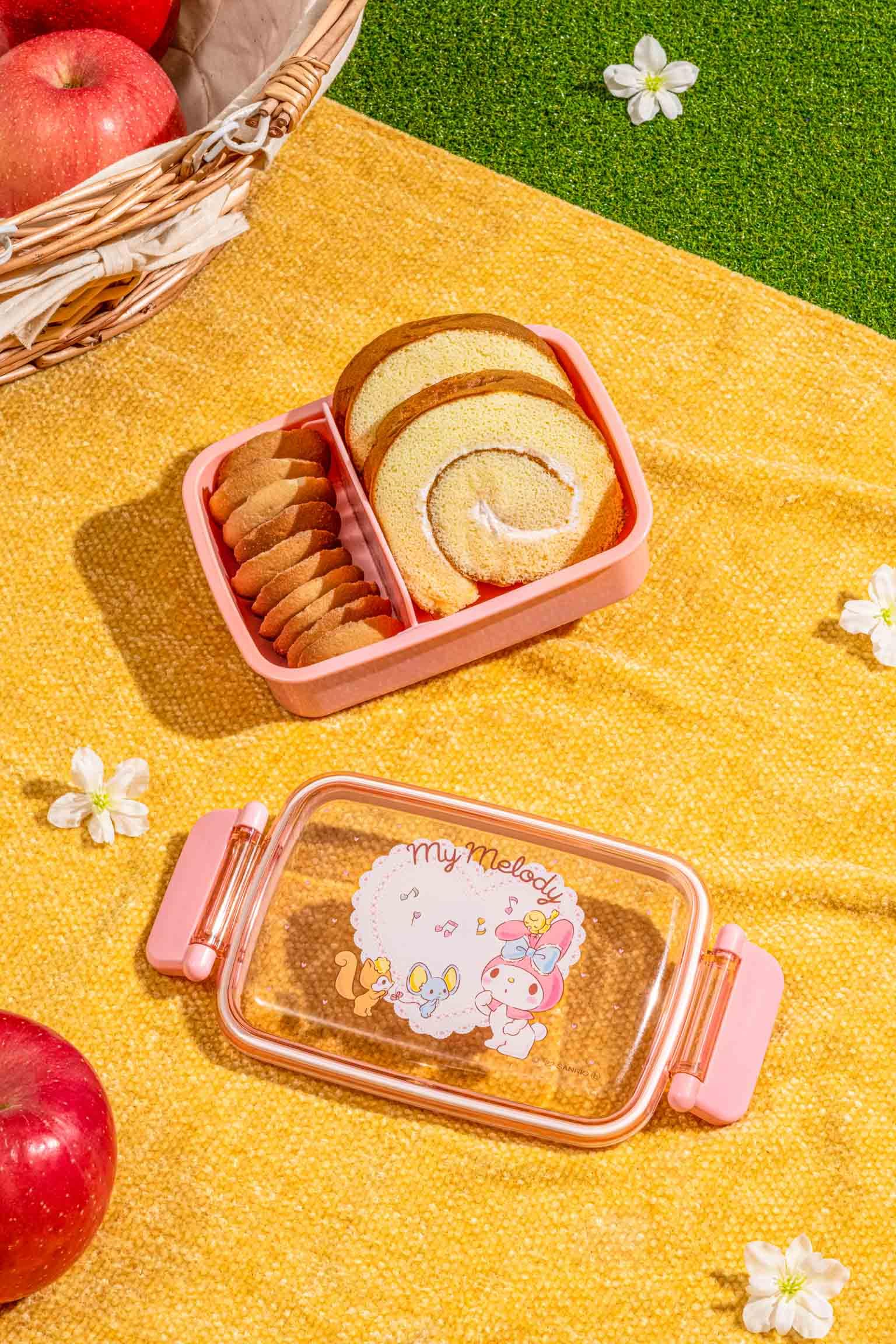 My Melody Bento Lunch Box (15.22Oz) - Cute Lunch Carrier With Secure 2-Point Locking Lid - Authentic Japanese Design - Durable,