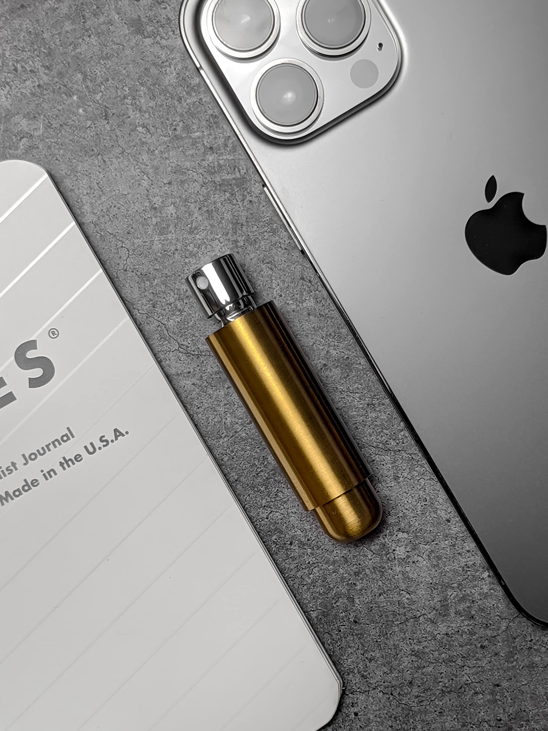 Mordeco Nanosprayer (Gold) - Refillable Perfume Sprayer, Essential Oil Bottles