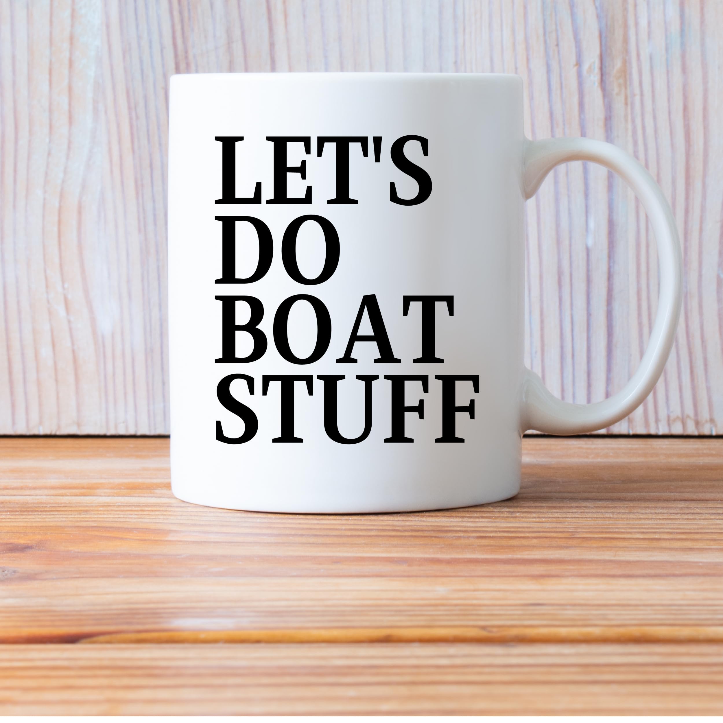 Teegarb Letter Blanket Coffee Mug Funny Let's Do Boat Stuff Sailor Captain Boating enthusiast gift Sailboat captain cup Humorous