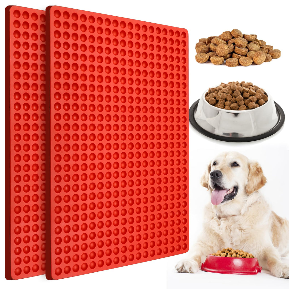 Palksky (2 Pack) 468-Cavity Mini Round Silicone Mold/Chocolate Drops Mold/Dog Treats Pan/Semi Sphere Gummy Candy Molds For Ganac