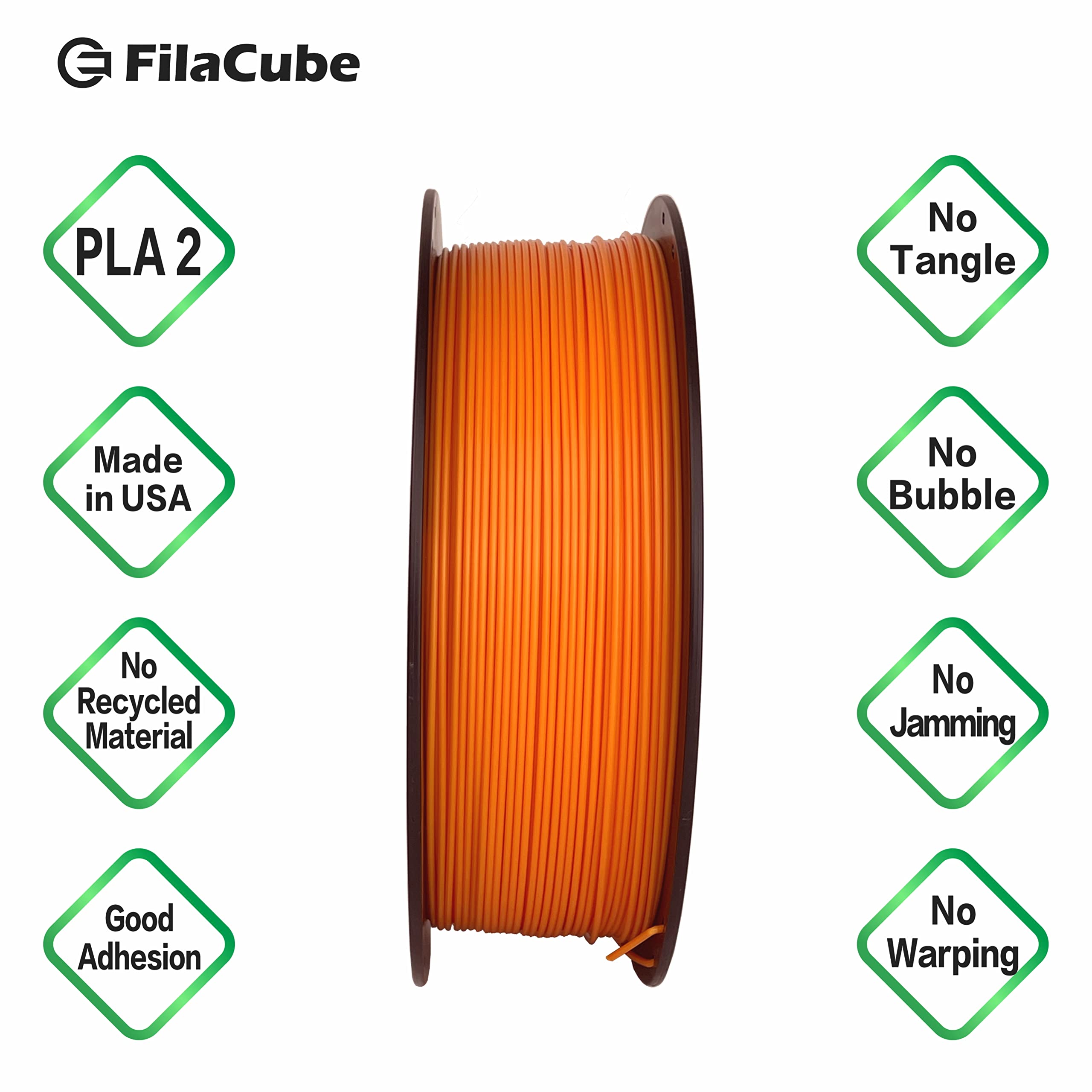 Halloween Pumpkin Orange 175Mm Filacube Pla 2 3D Printer Filament 1Kg Halloween Pumpkins Made In Usa]
