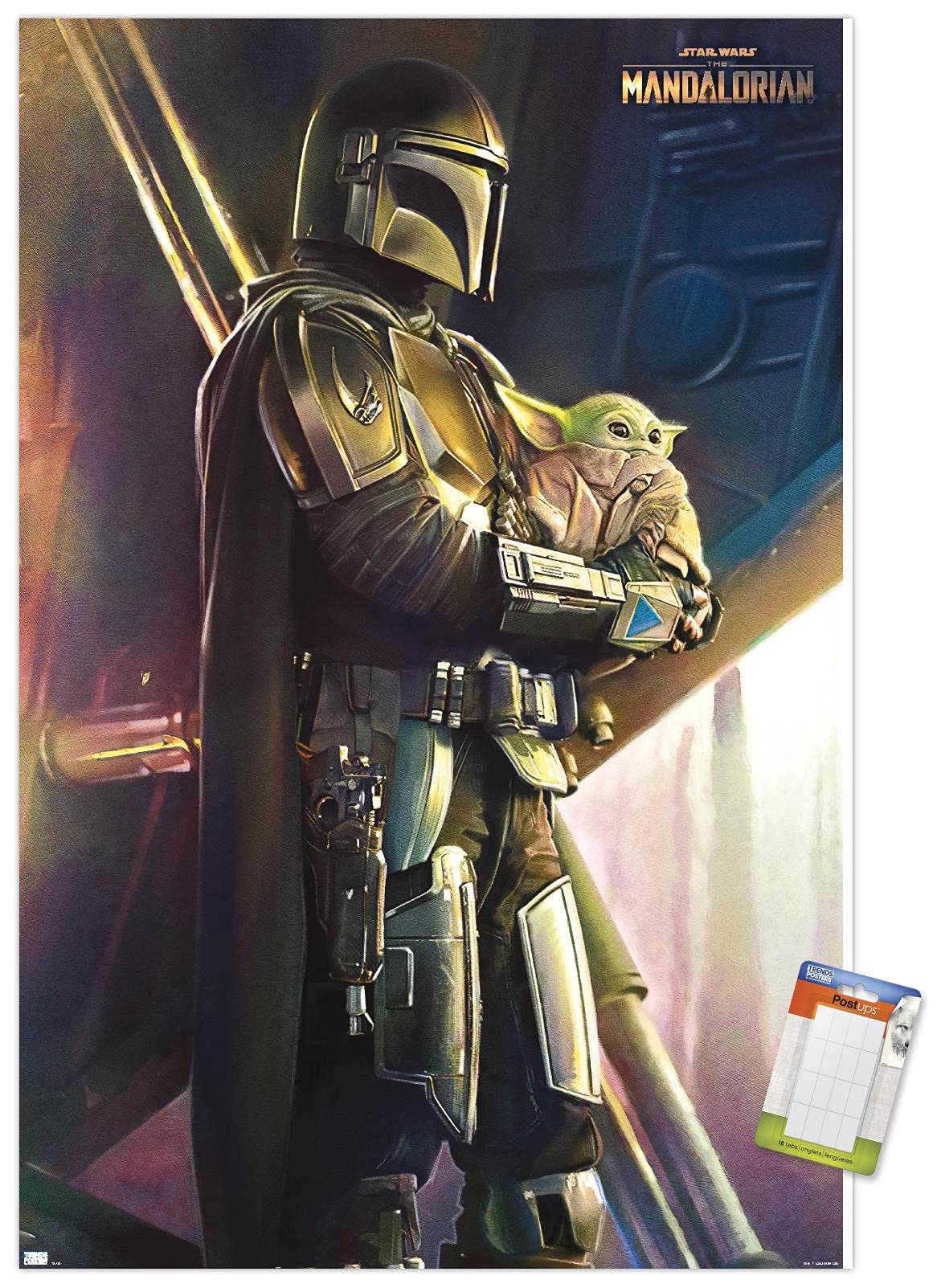 Trends International Star Wars: The Mandalorian - Held Wall Poster, 22.375'' X 34'', Poster & Mount Bundle