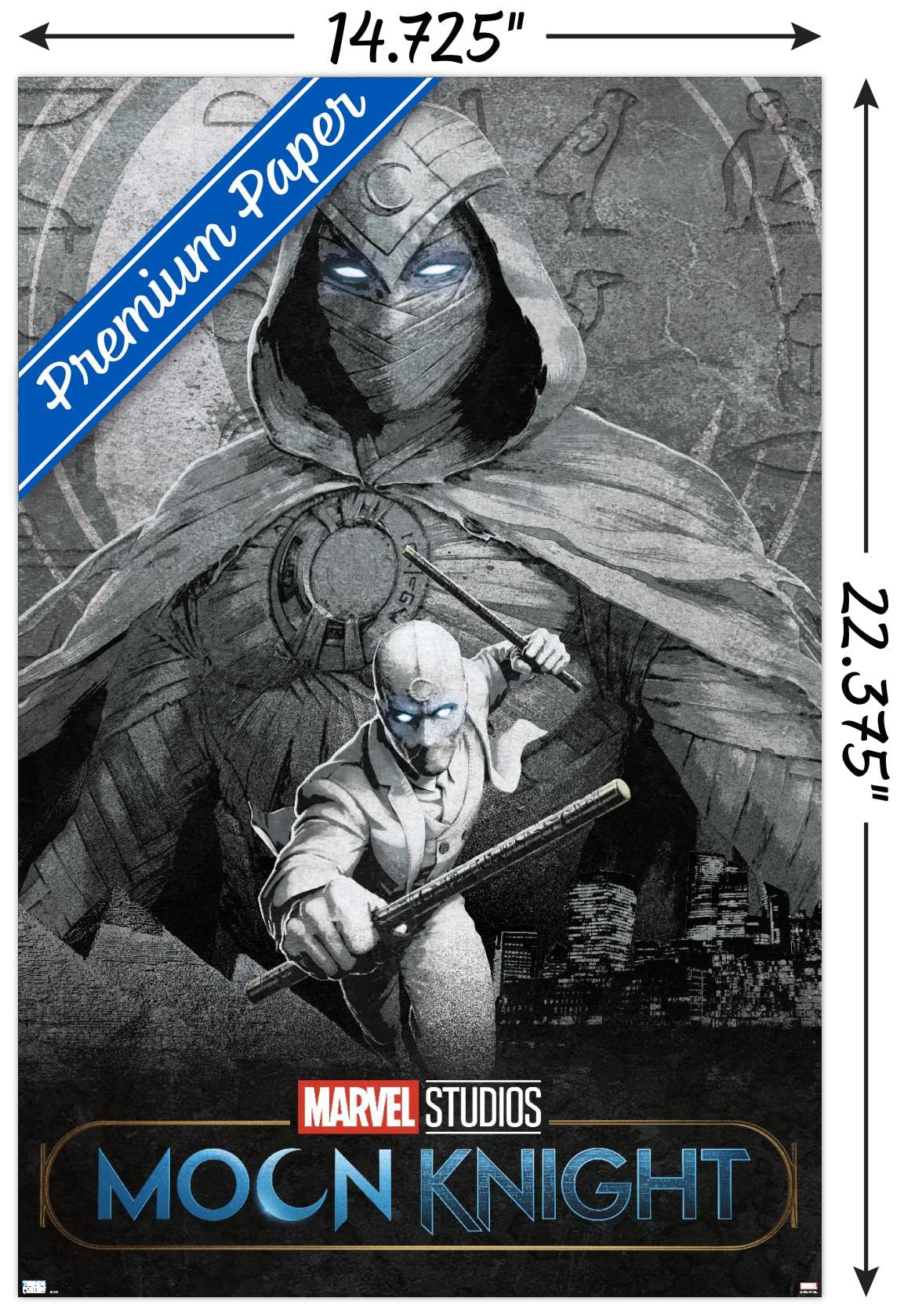 Trends International Marvel Moon Knight - Teaser Wall Poster, 14.725'' X 22.375'', Premium Unframed Version