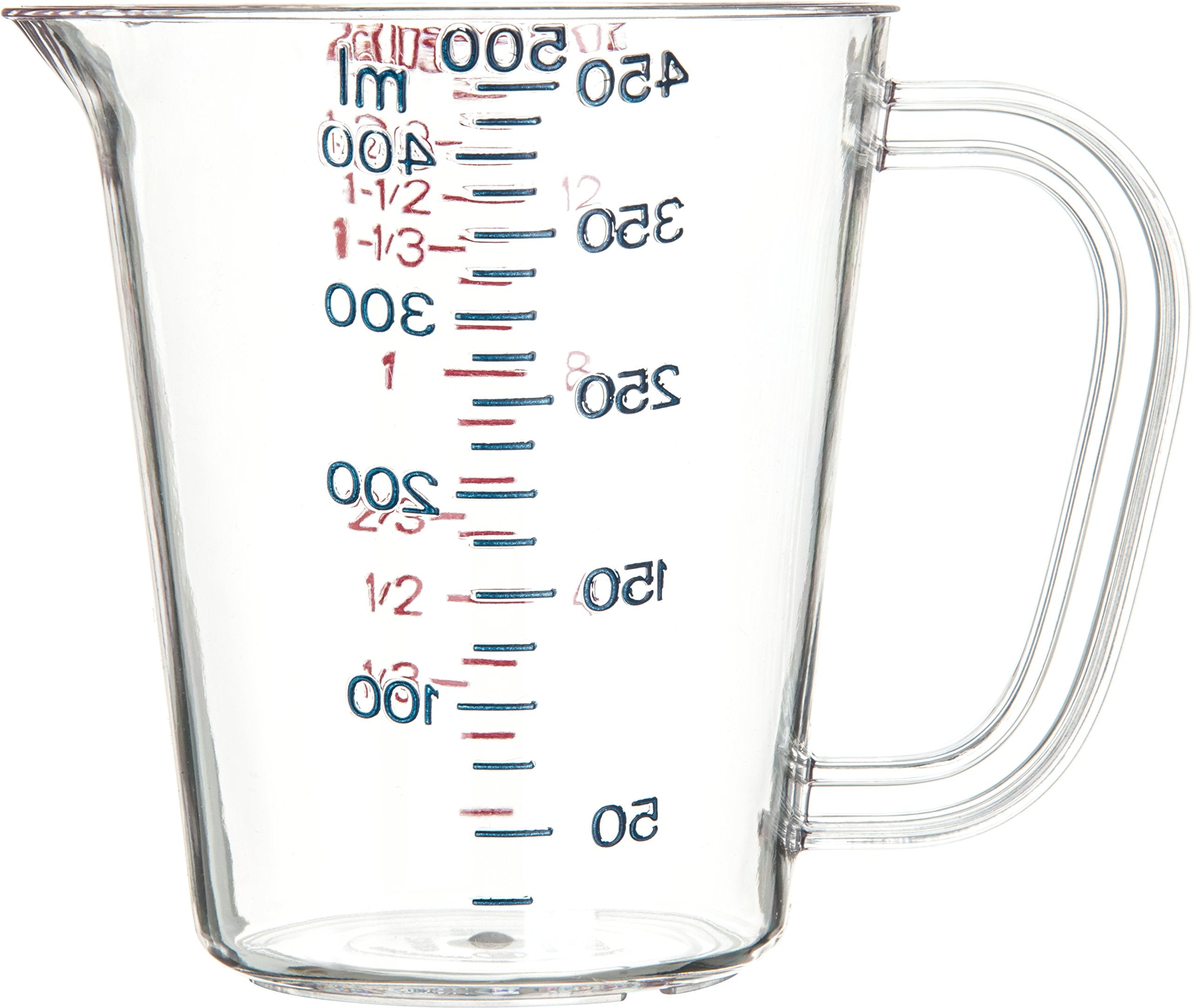 Carlisle FoodService Products 4314207 Commercial Plastic Measuring Cup  1 Pint  Clear (Pack of 6)