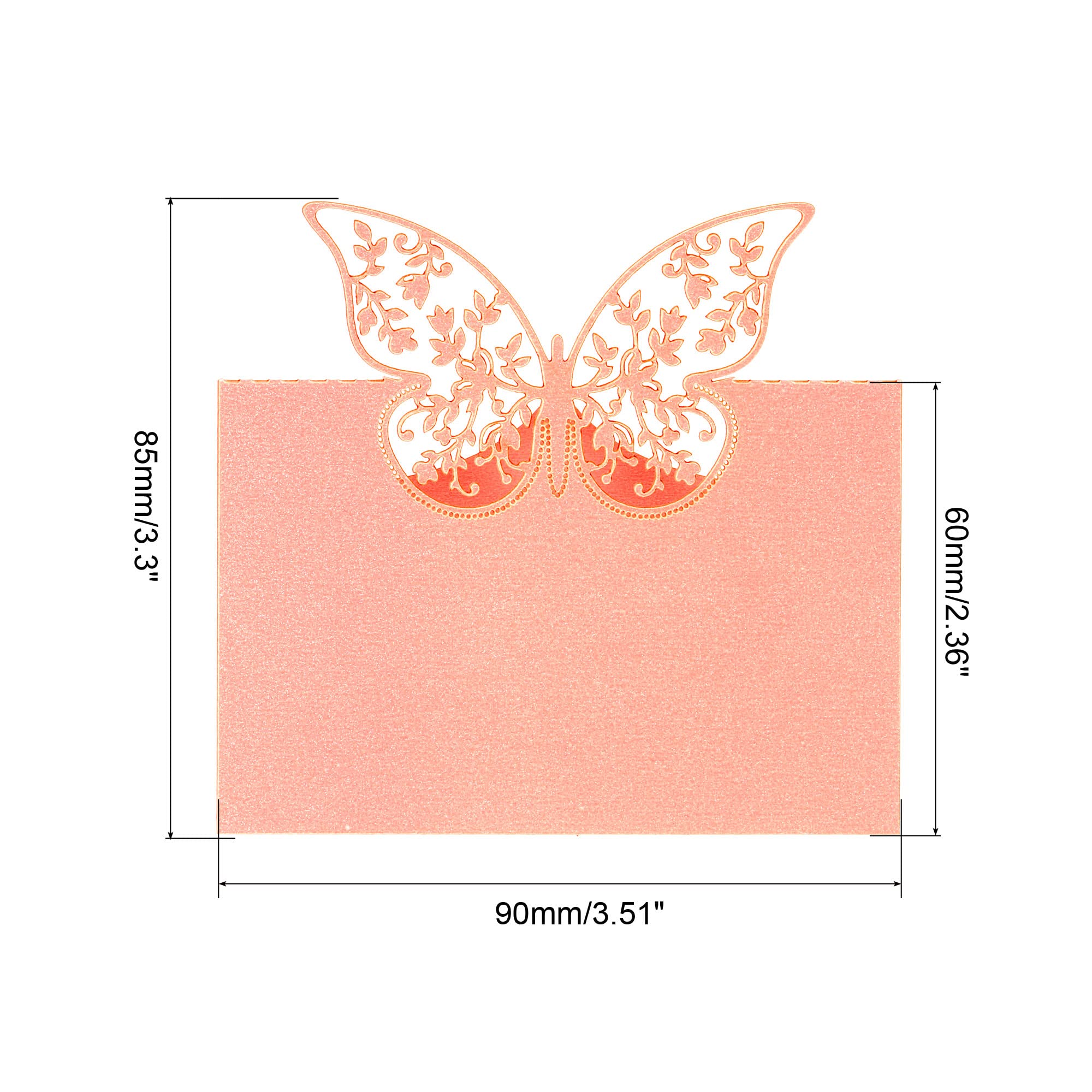 Patikil Table Name Place Cards, 25Pcs Favor Decor Hollow Butterfly Cut Design Blank Card For Wedding Party Seating Place Cards,